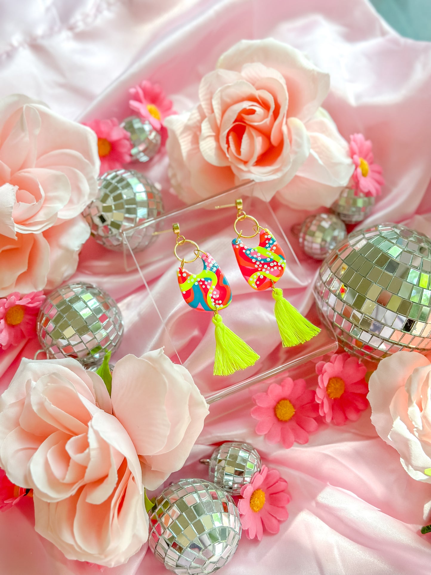 Hot Skatin’ Barbie Neon 90’s Tassle Drops