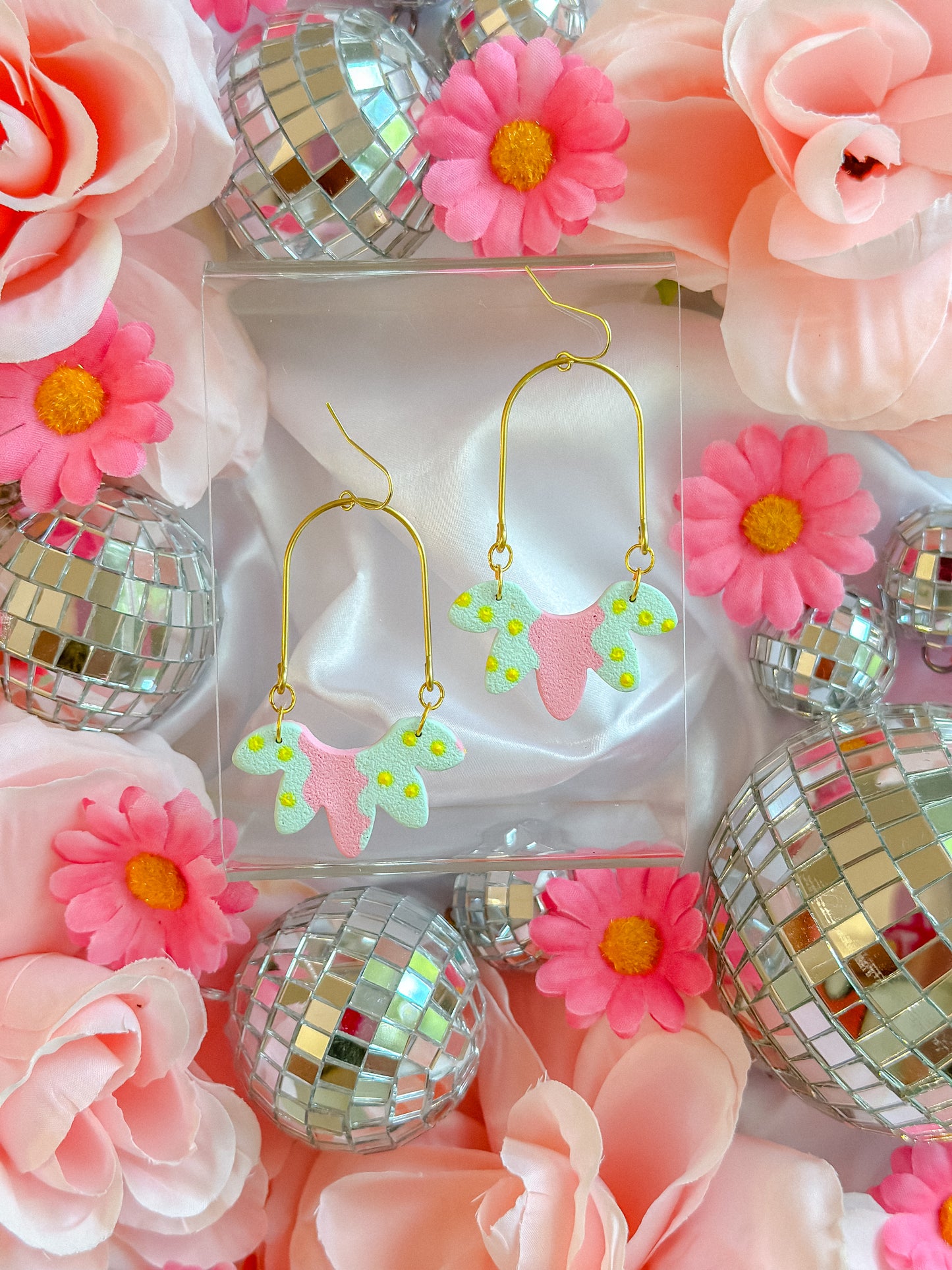 Kens Shirt Pink + Mint Arch Dangles