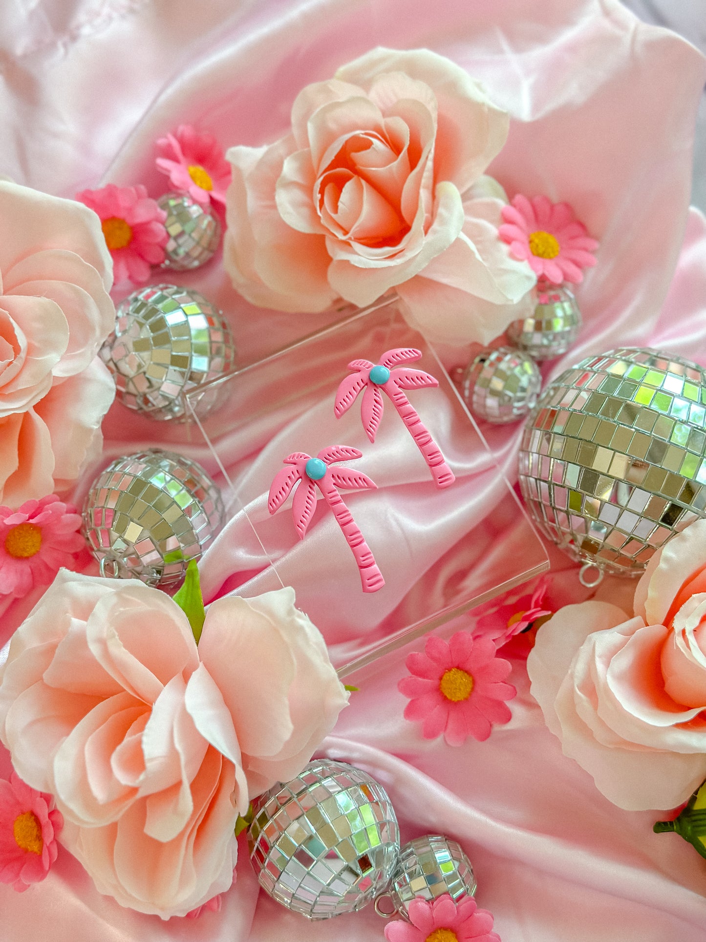 Malibu Barbie Palm Tree Statement Studs