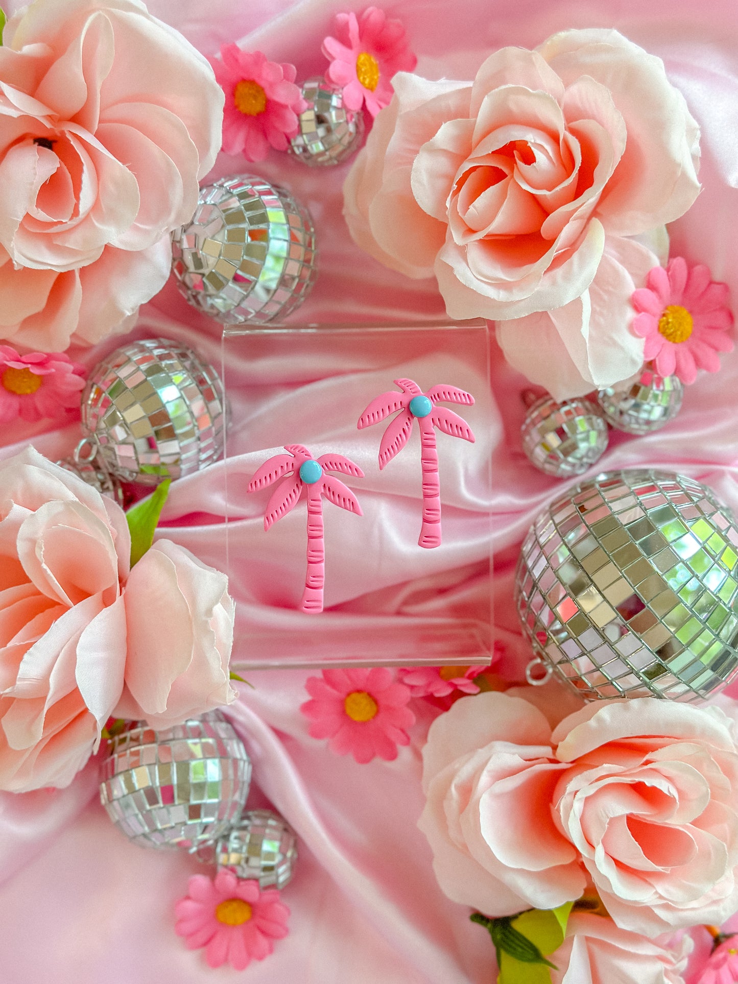 Malibu Barbie Palm Tree Statement Studs