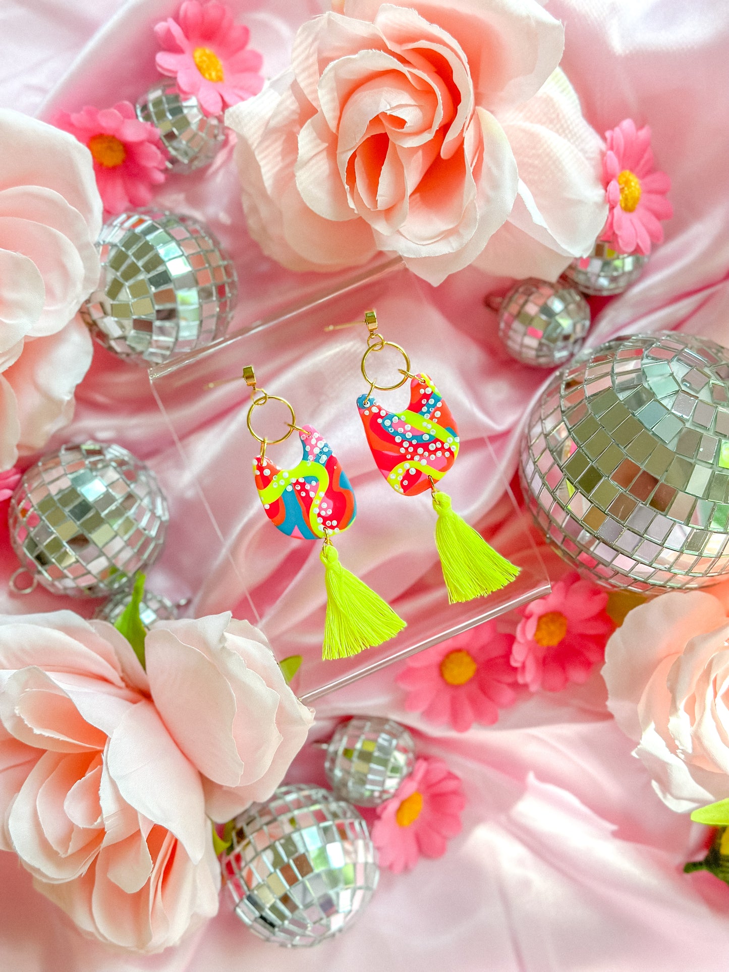 Hot Skatin’ Barbie Neon 90’s Tassle Drops