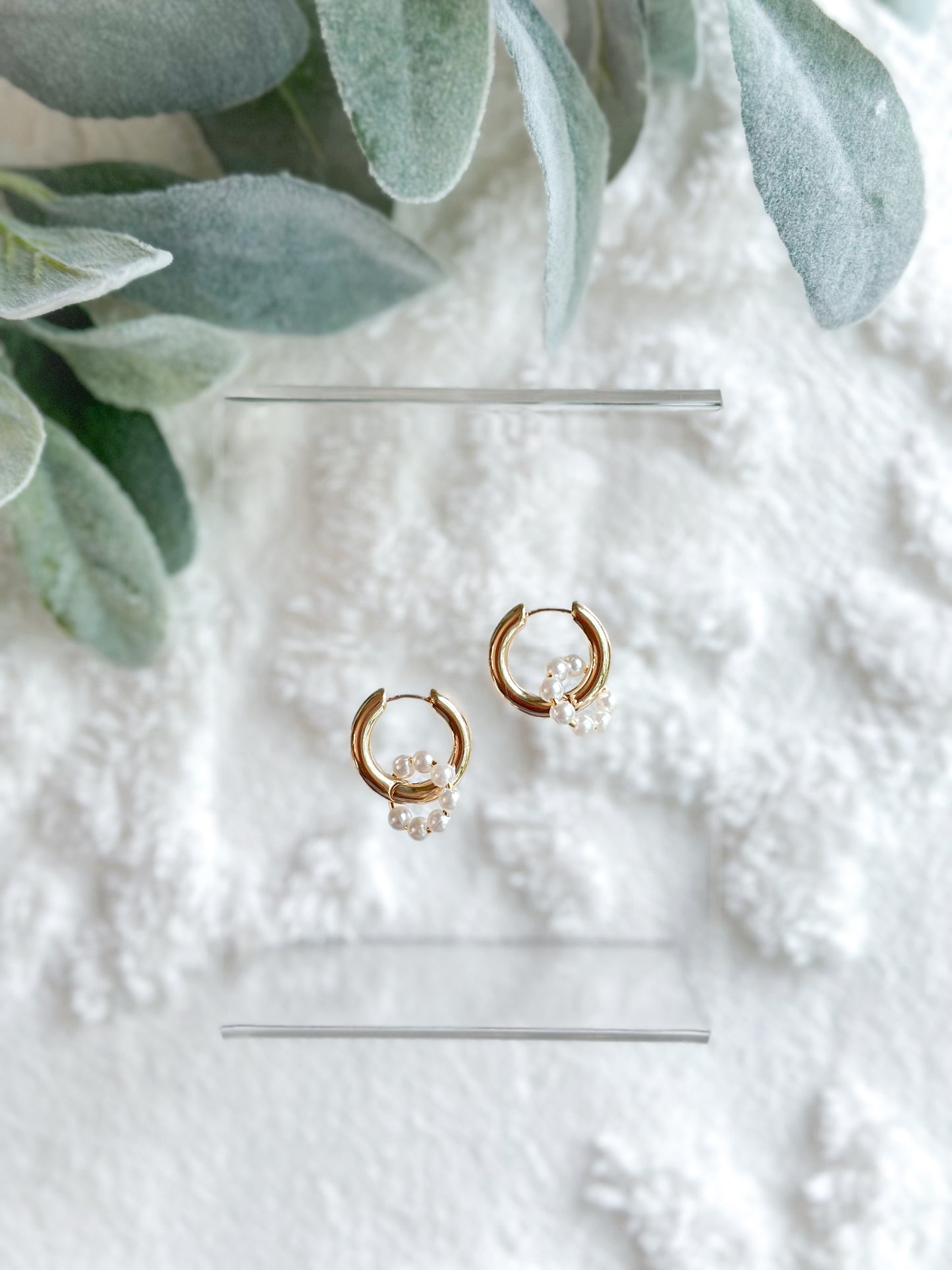 Pearl Hoop Huggies