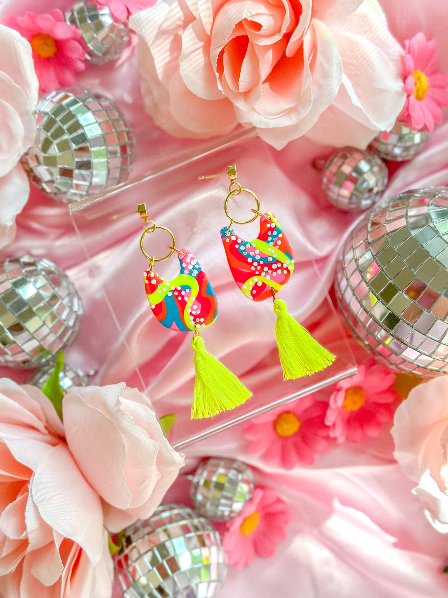 Hot Skatin’ Barbie Neon 90’s Tassle Drops