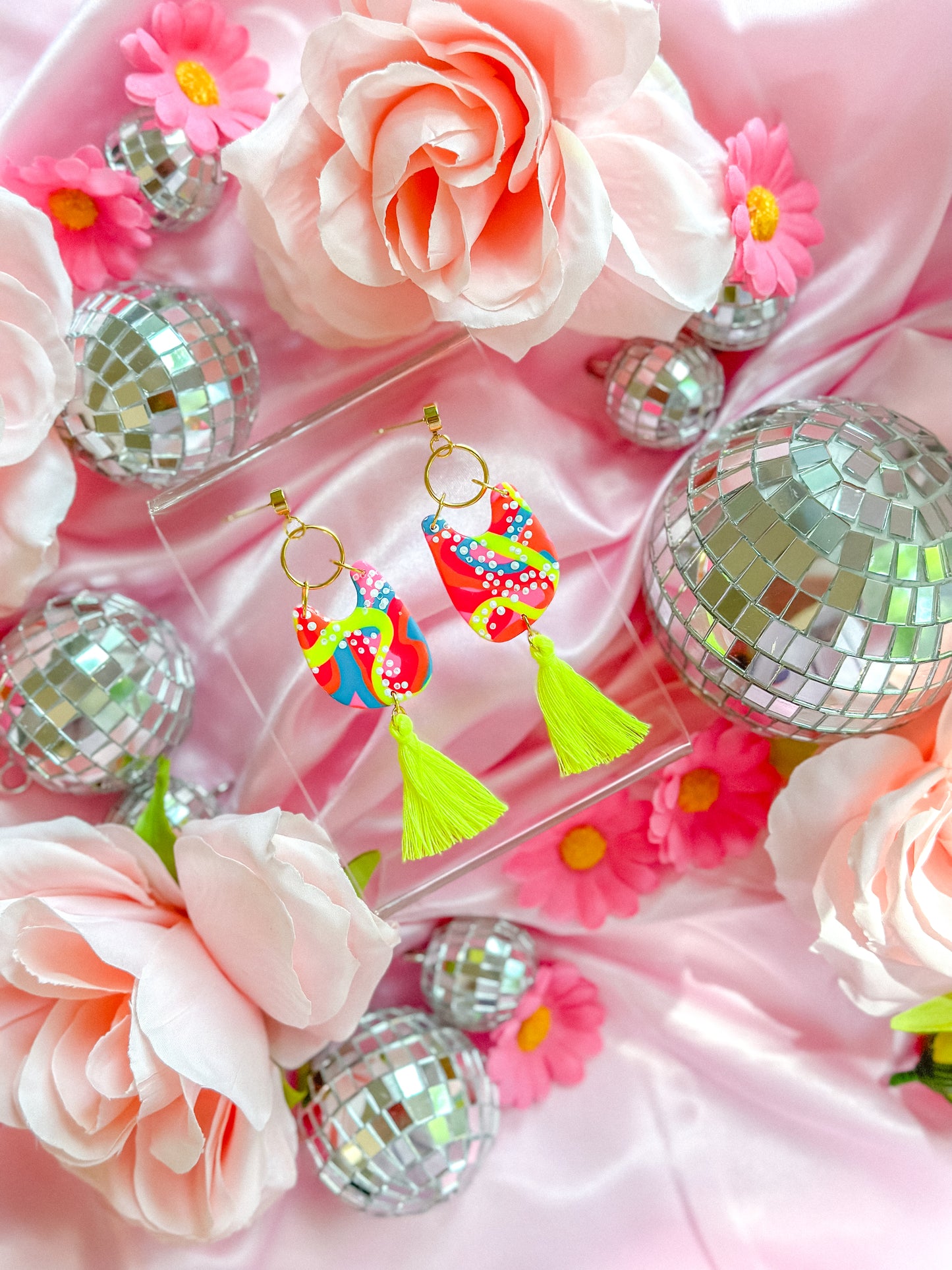 Hot Skatin’ Barbie Neon 90’s Tassle Drops