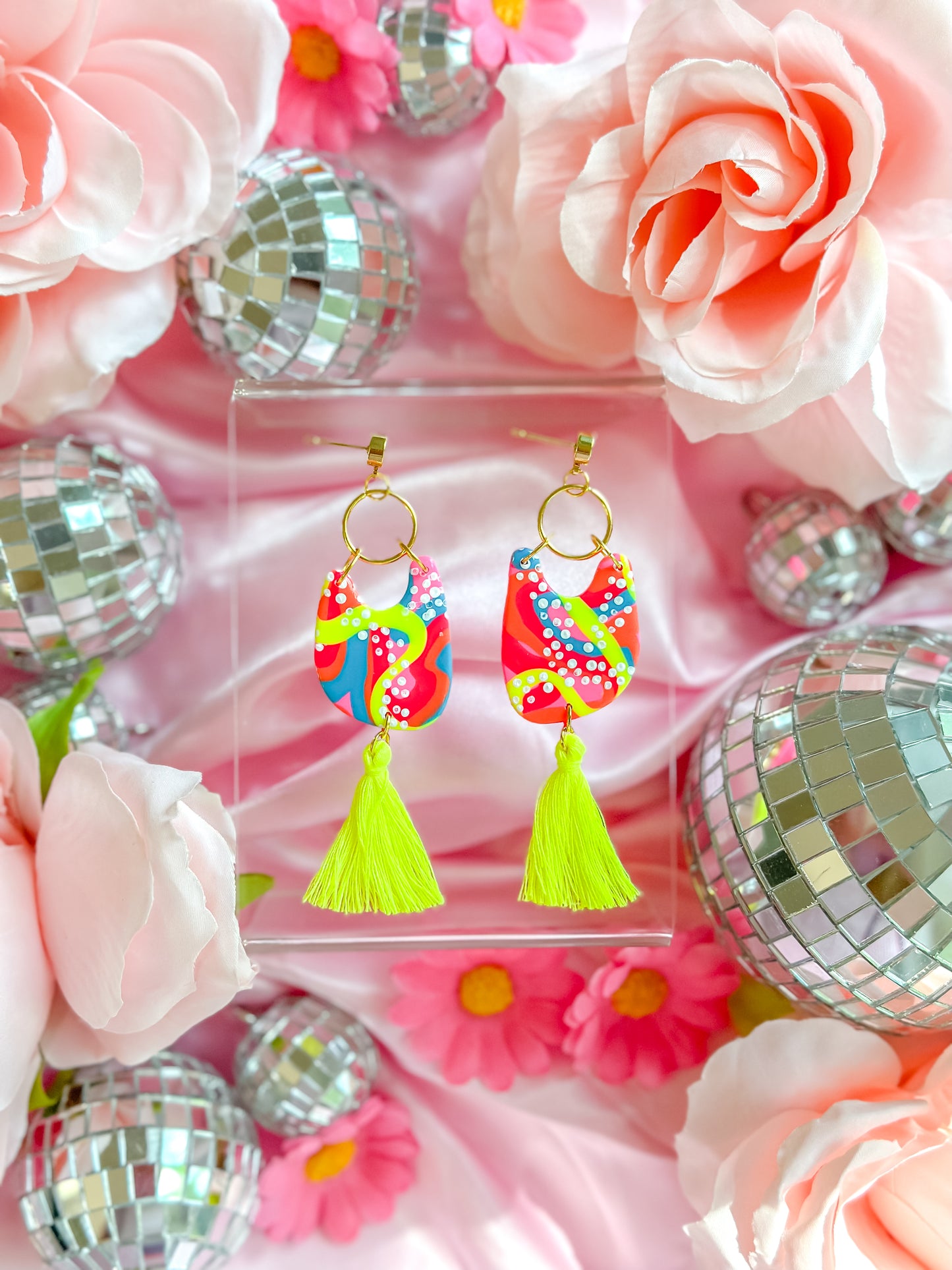 Hot Skatin’ Barbie Neon 90’s Tassle Drops