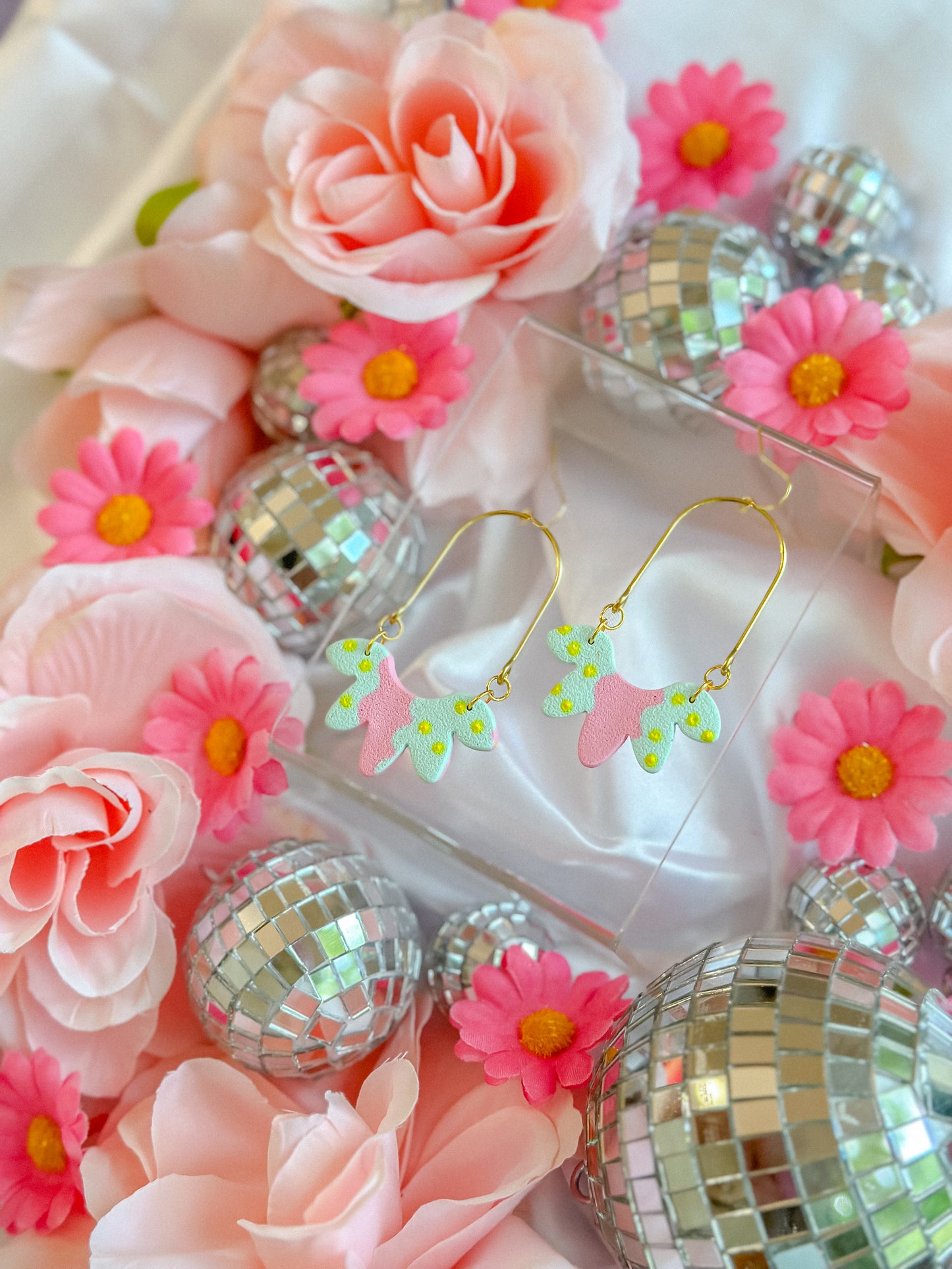 Kens Shirt Pink + Mint Arch Dangles