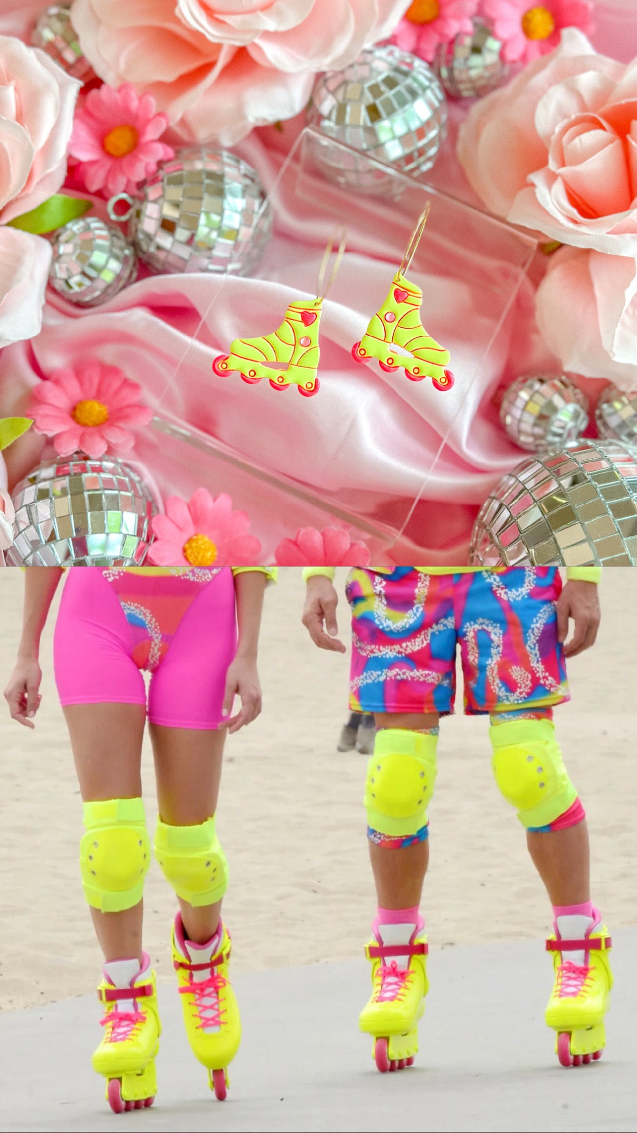 Hot Skatin’ Barbie Neon 90’s Barbie Rollerblade Hoops