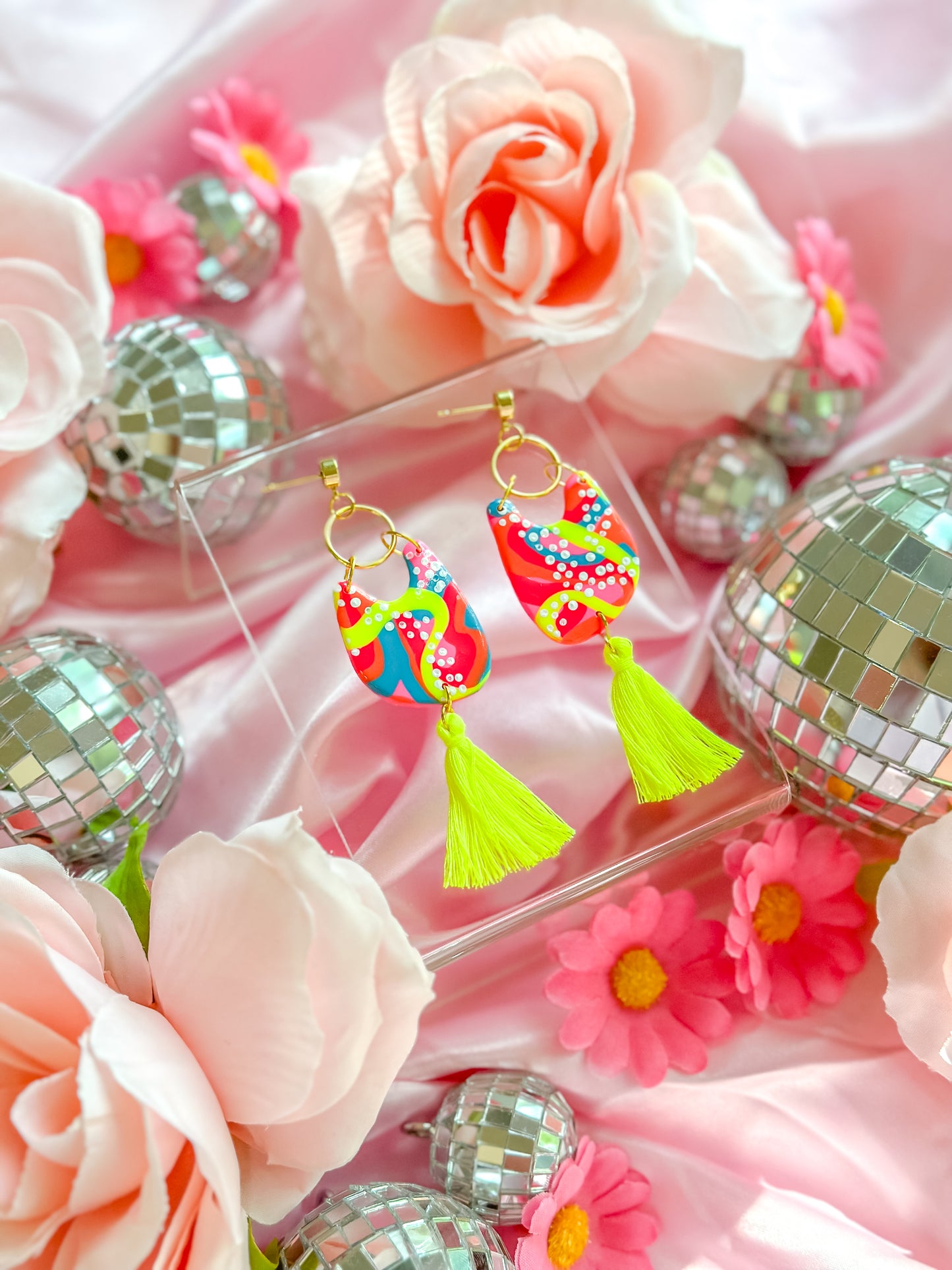 Hot Skatin’ Barbie Neon 90’s Tassle Drops