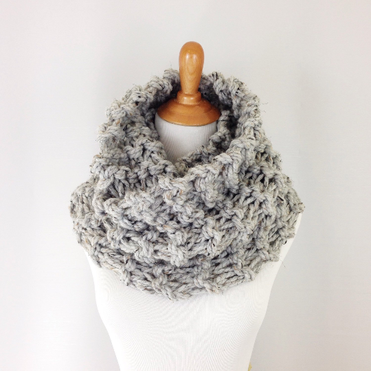 Grey Rainbow Mane -- high quality Long Squishy Warm Snuggly Wool Cowl Infinity Scarf