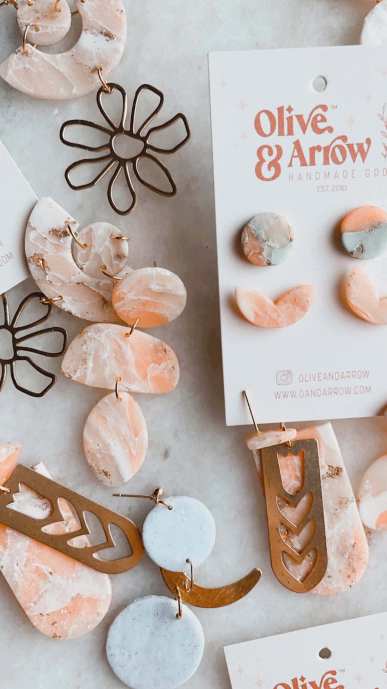 Quartz Daisy Dangles // Spring Collection