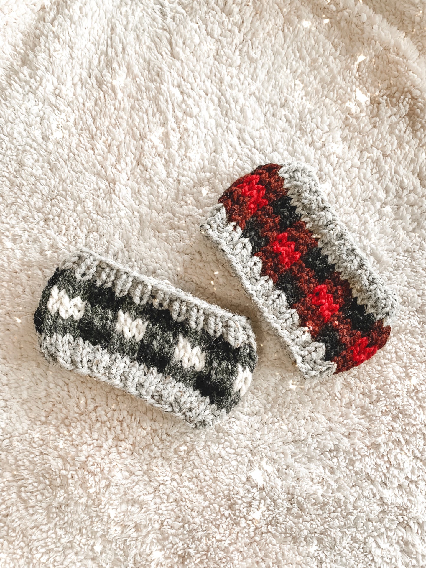 Charcoal Buffalo Plaid Headband