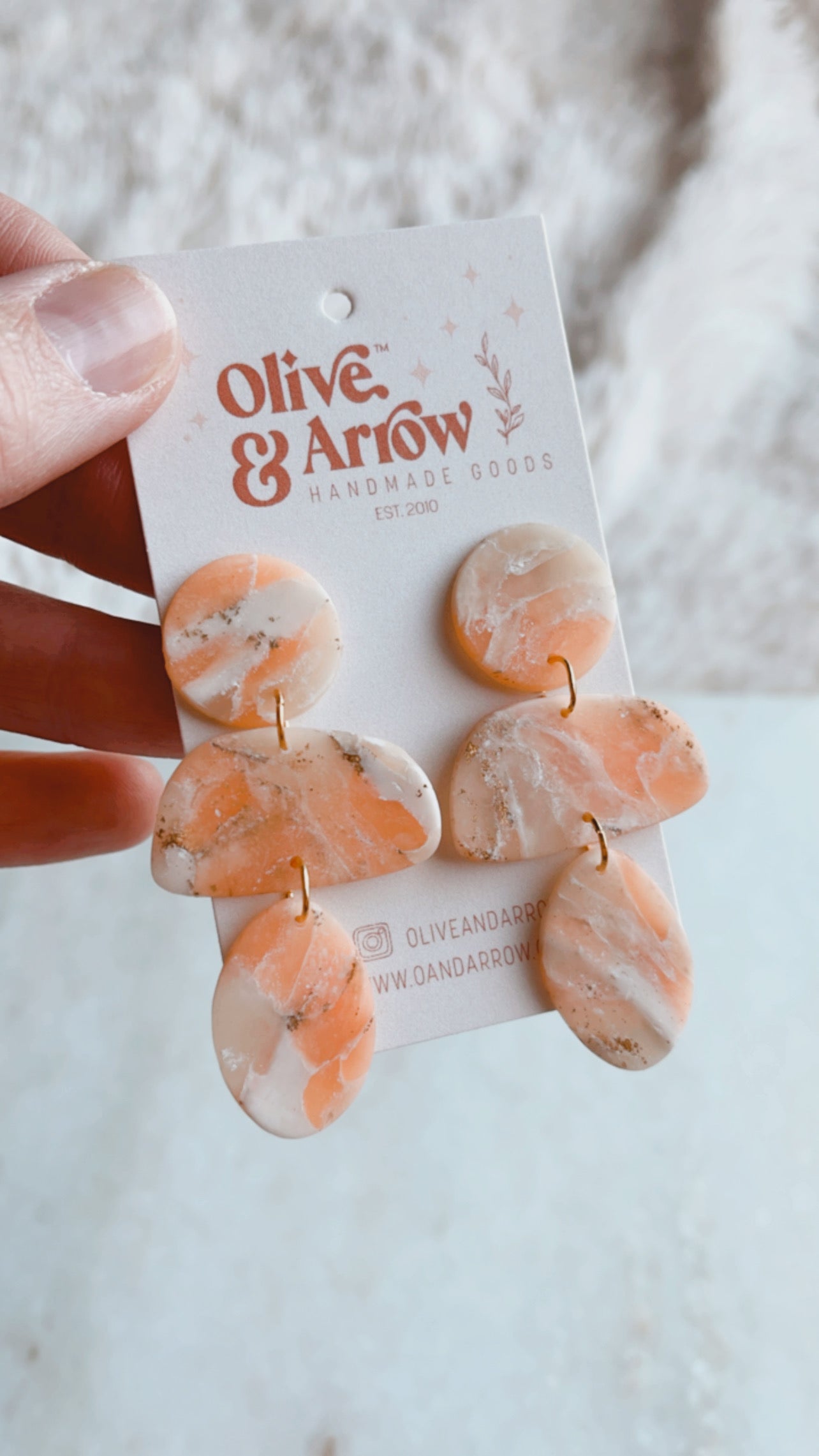 Coral Quartz Lil Abstract Dangles // Spring Collection