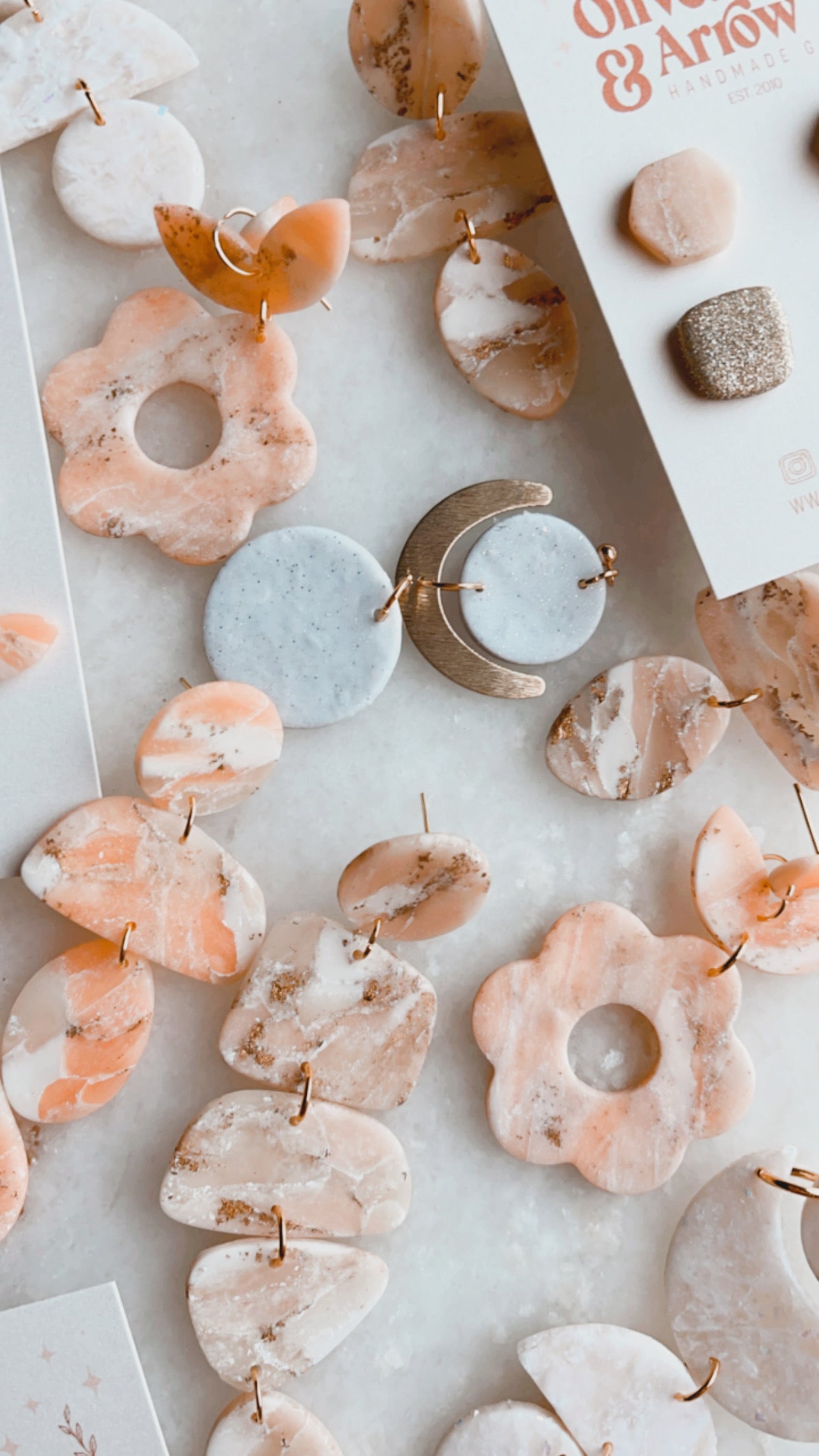 Coral Quartz Flower Dangles // Spring Collection
