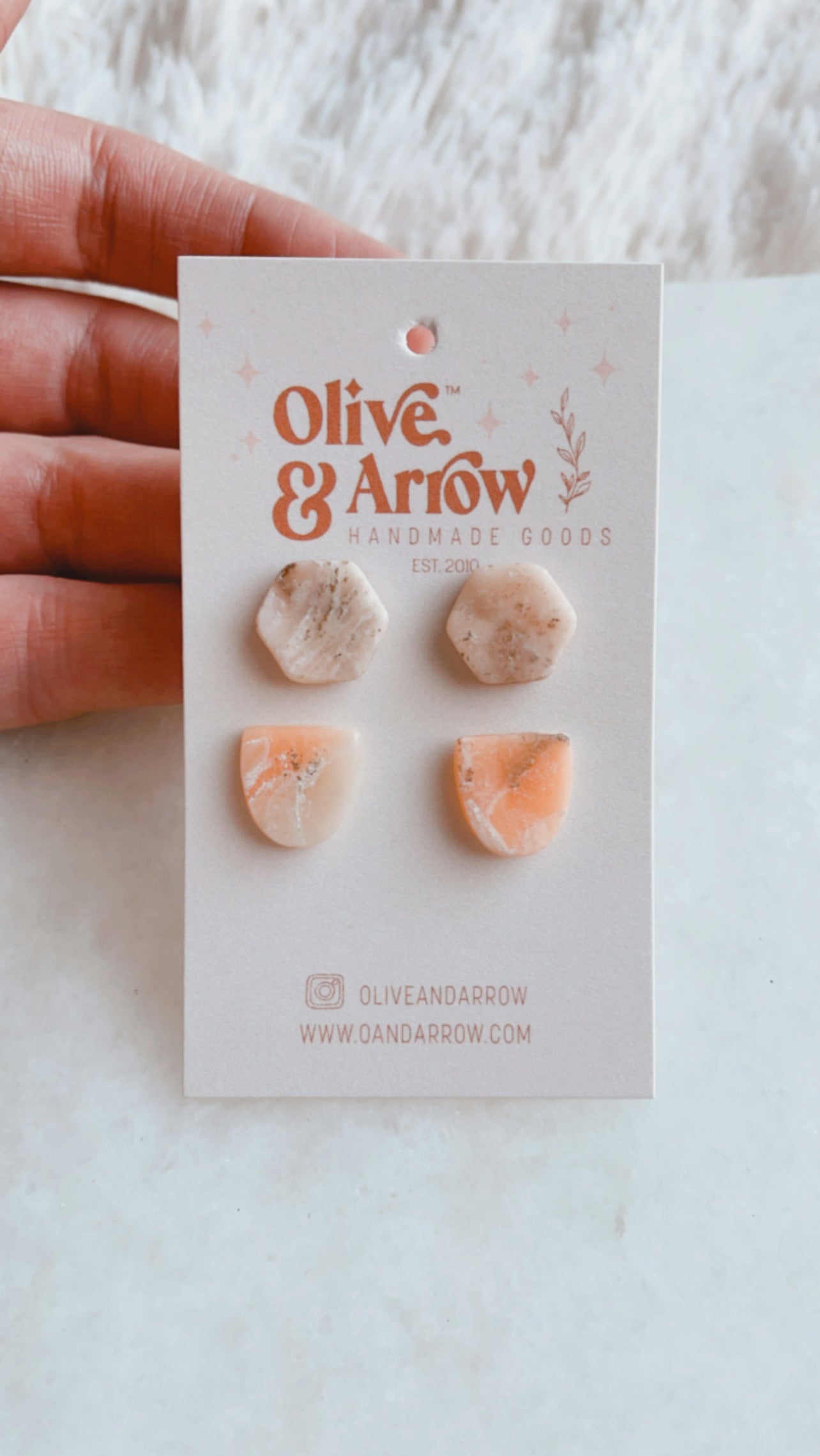 Coral + Quartz Stud Pack // Spring Collection