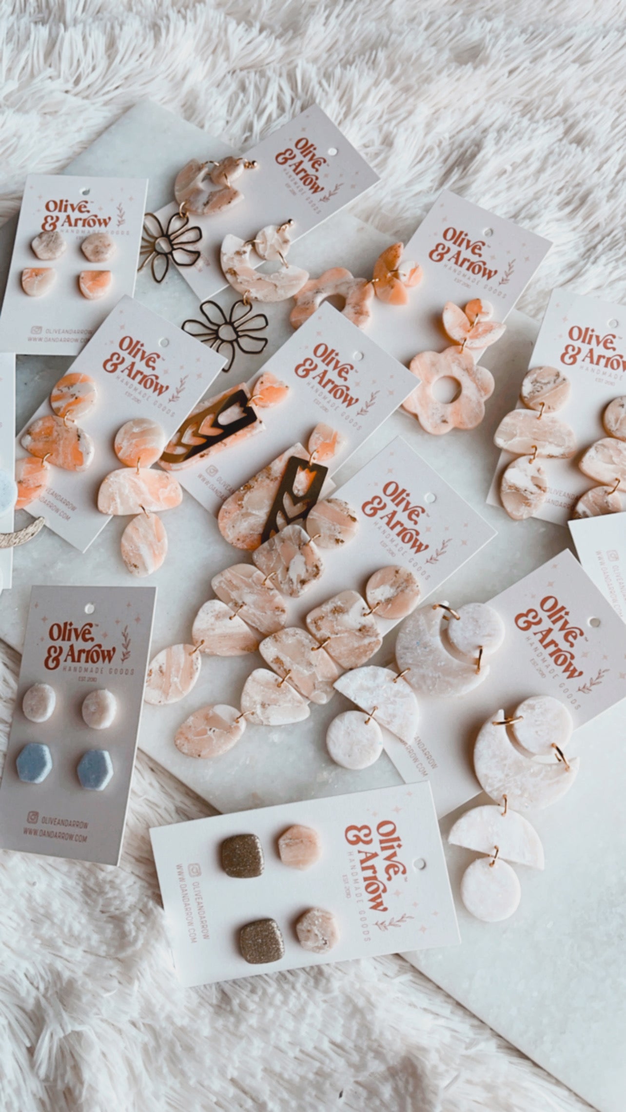 Moonstone Quartz Moon Phase Dangles // Spring Collection