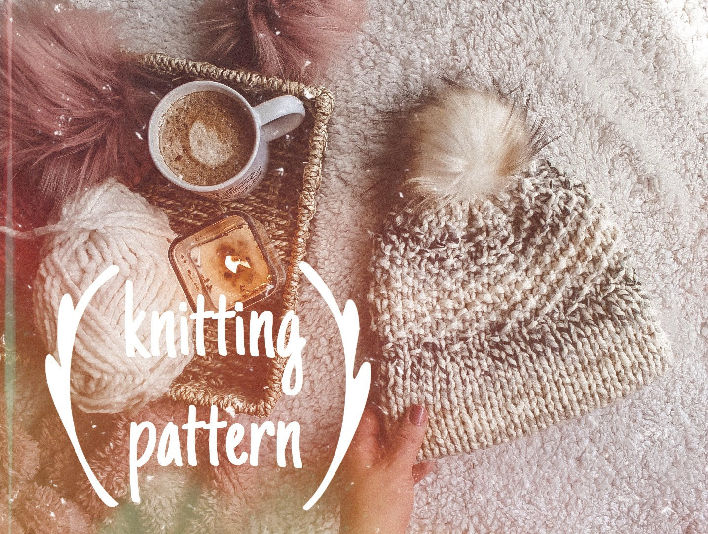 Knitting Pattern Adult Textured Double Brim Beanie // The Acadia