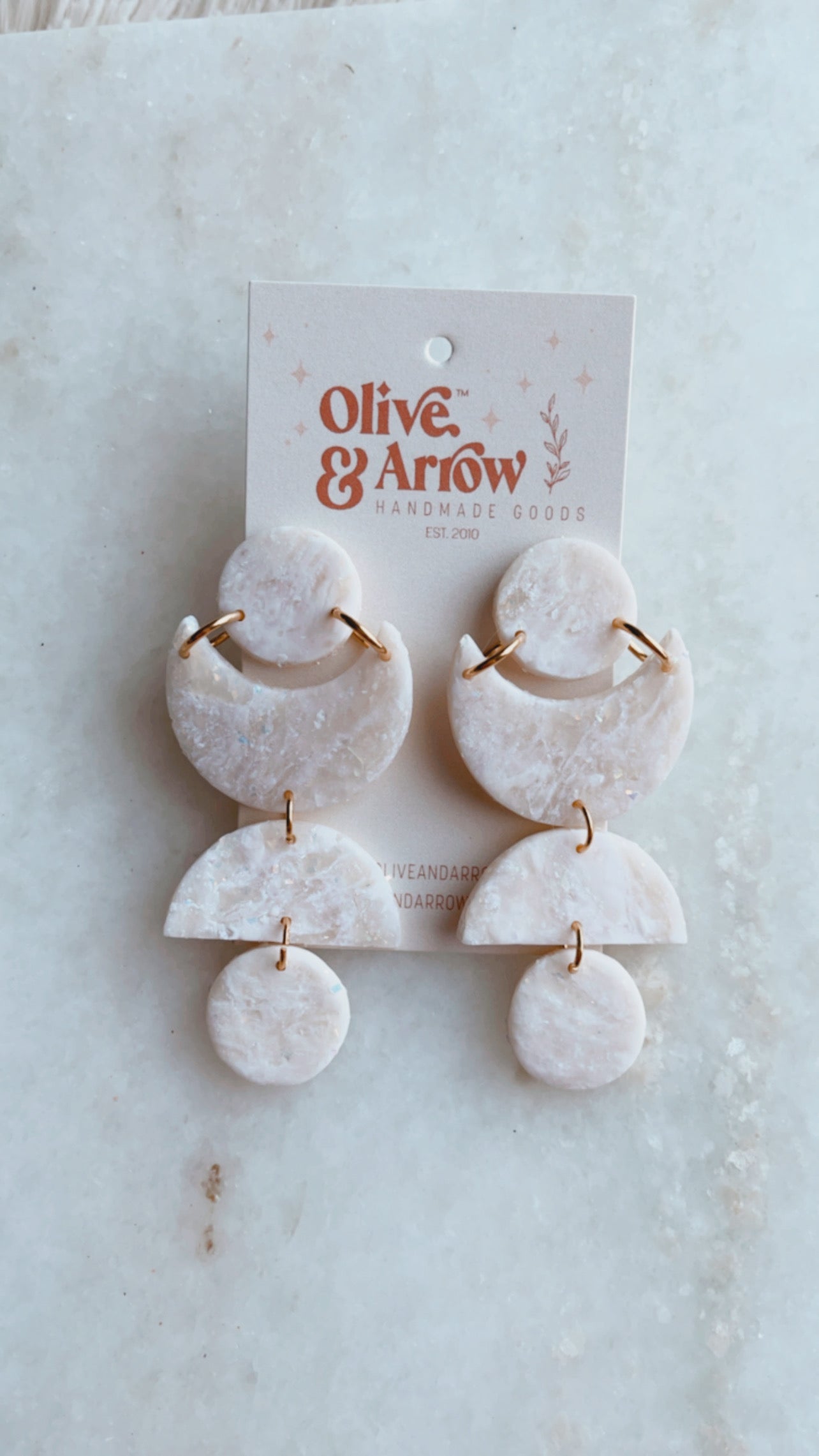Moonstone Quartz Moon Phase Dangles // Spring Collection