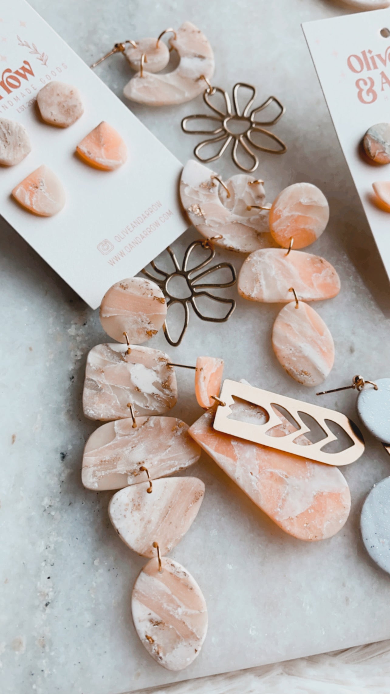 Quartz Abstract Dangles // Spring Collection