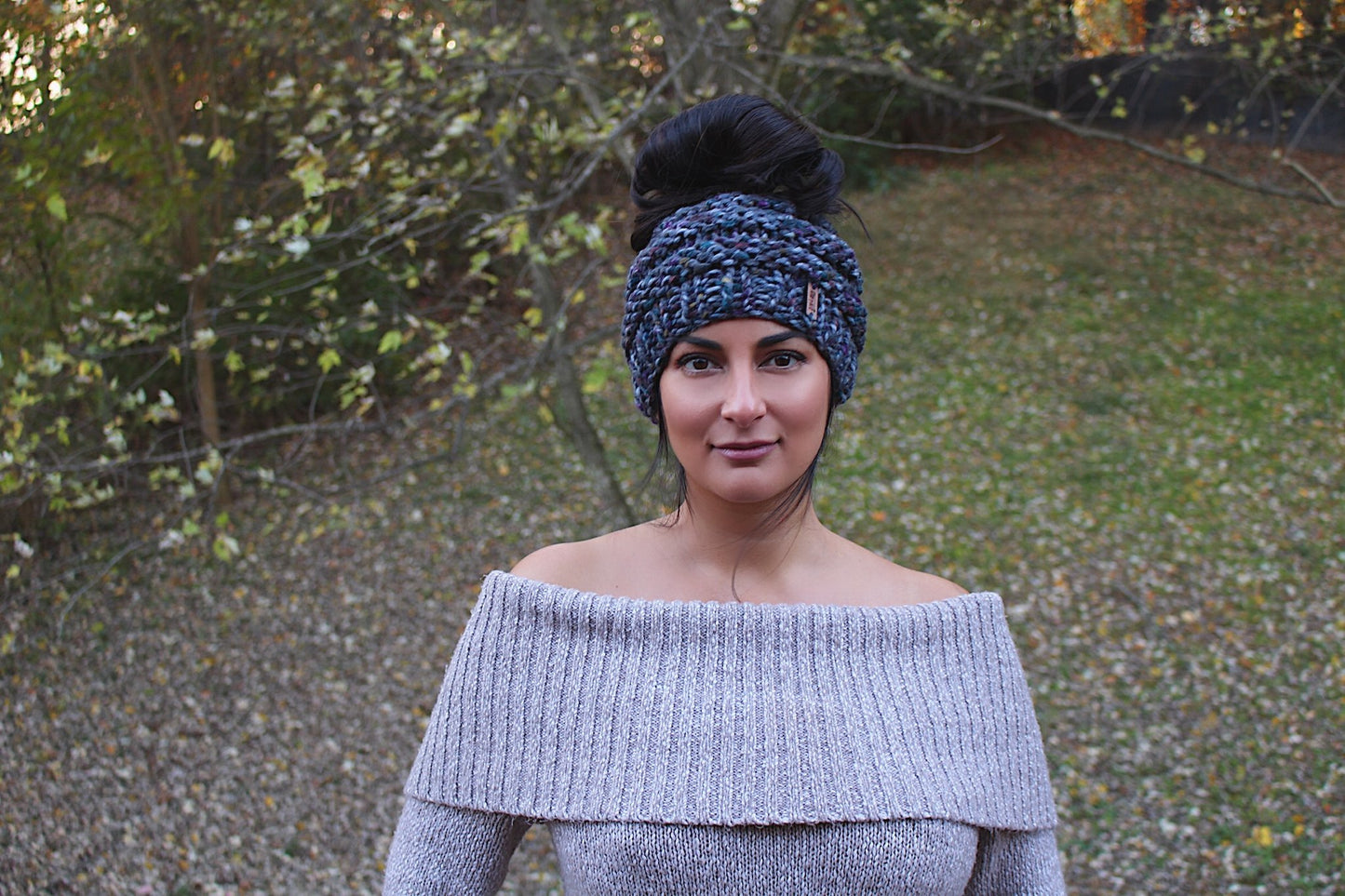 Knitting Pattern Adult Messy Bun Hat