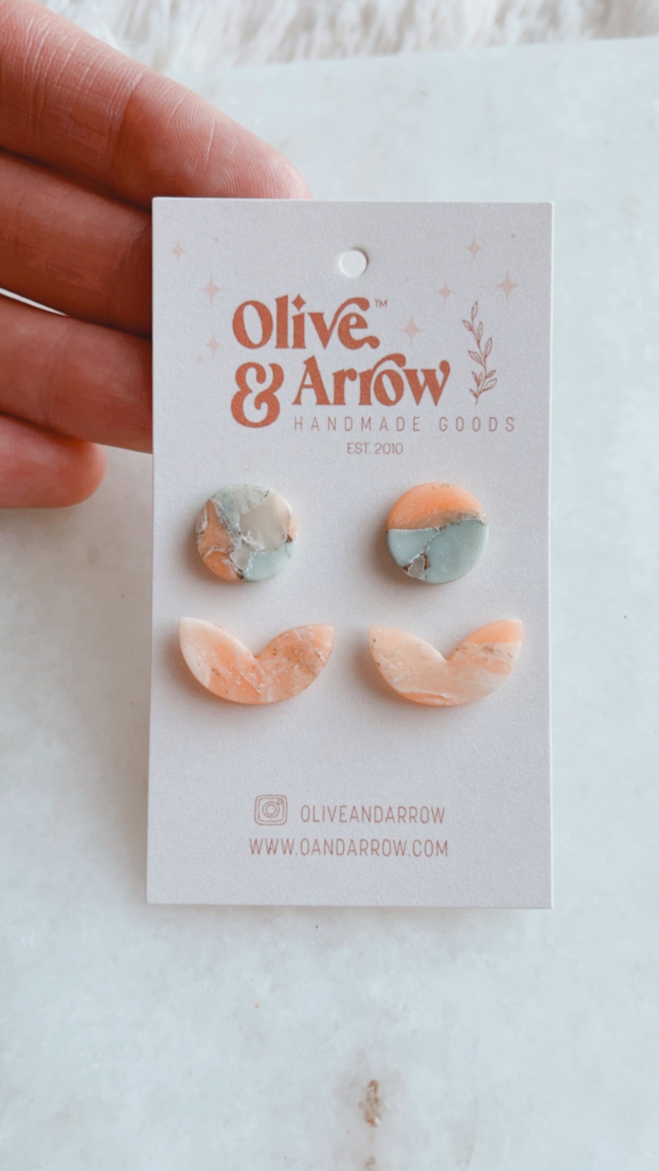Coral + Aqua Quartz Stud Pack // Spring Collection