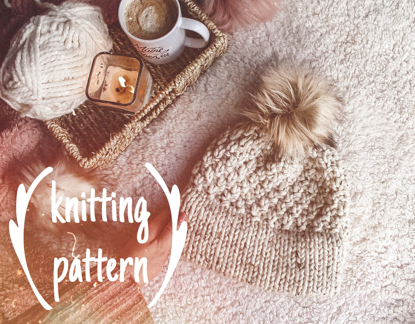 Knitting Pattern Adult Textured Double Brim Beanie // The Westbrook