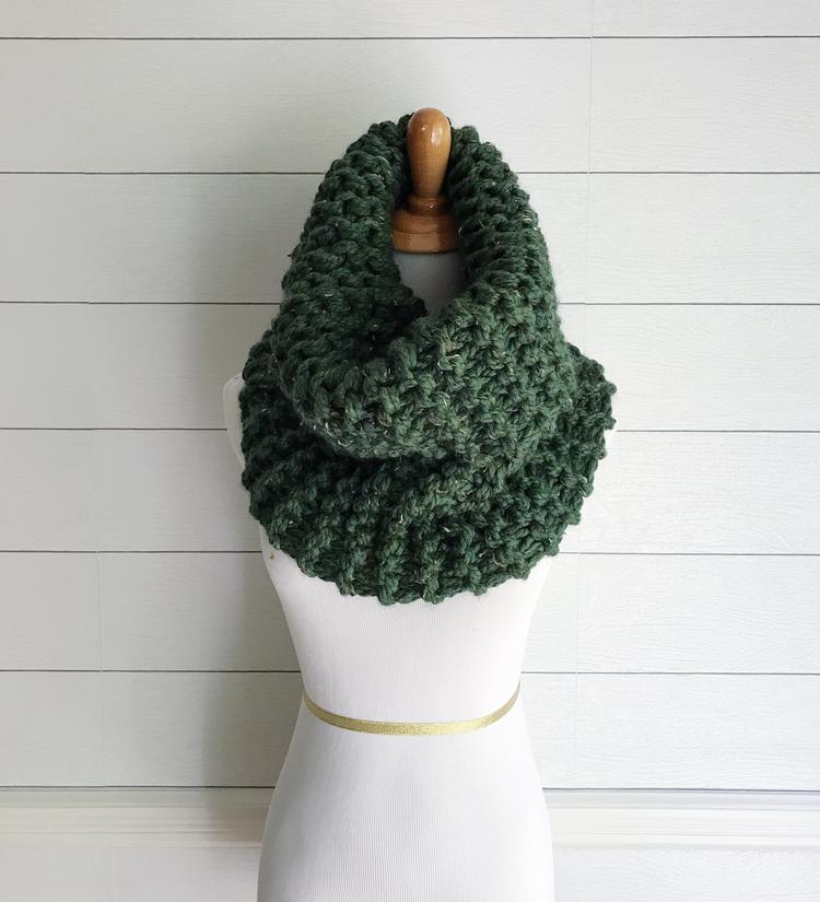 Wool Scarf, authentic chunky Scarf,Cowl Scarf, Knit Scarf,Custom Knit Scarf, Infinity Scarf,Winter ScarfDouble Split Shoulder cowl- color Ice