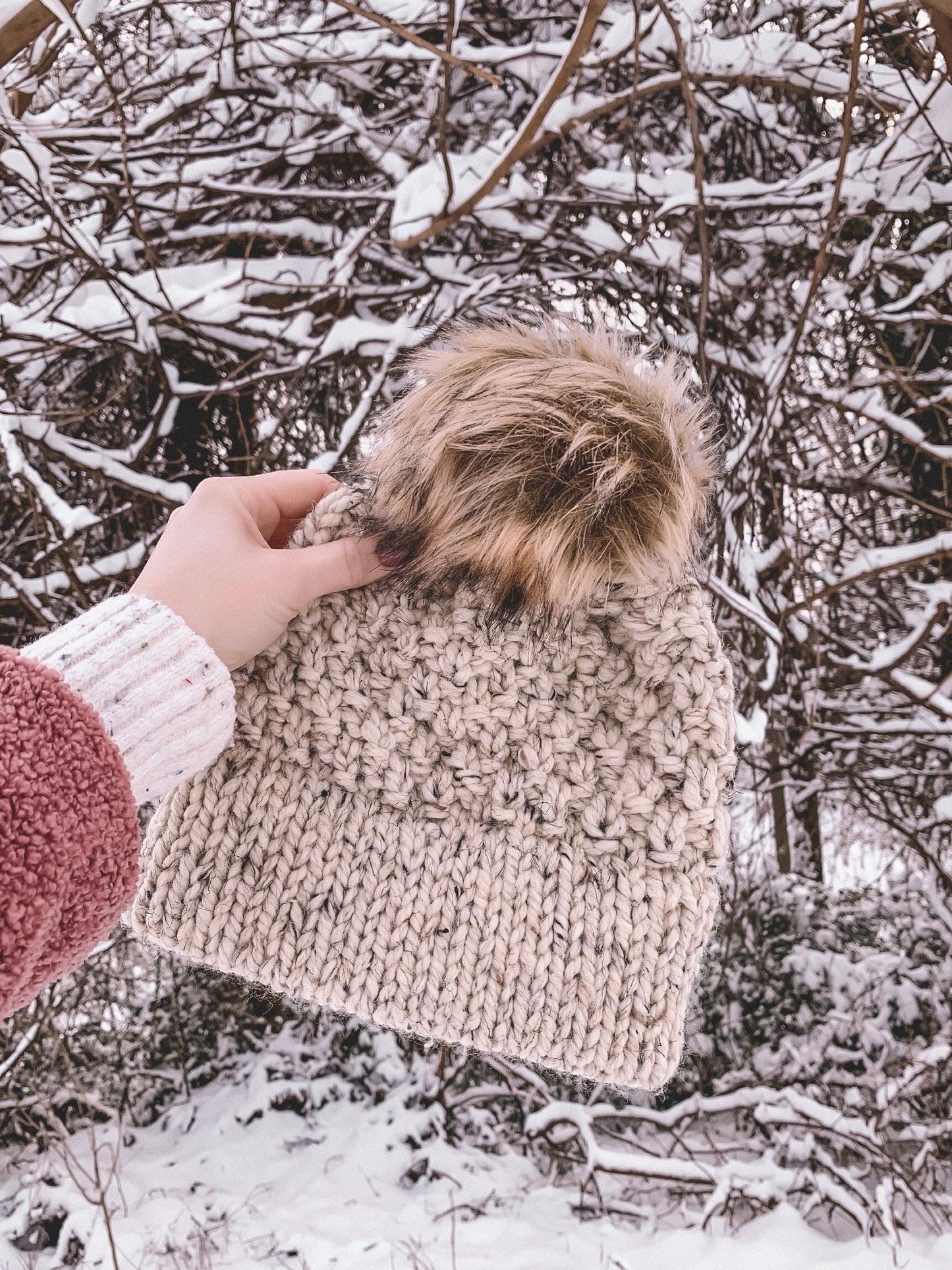Knitting Pattern Adult Textured Double Brim Beanie // The Westbrook