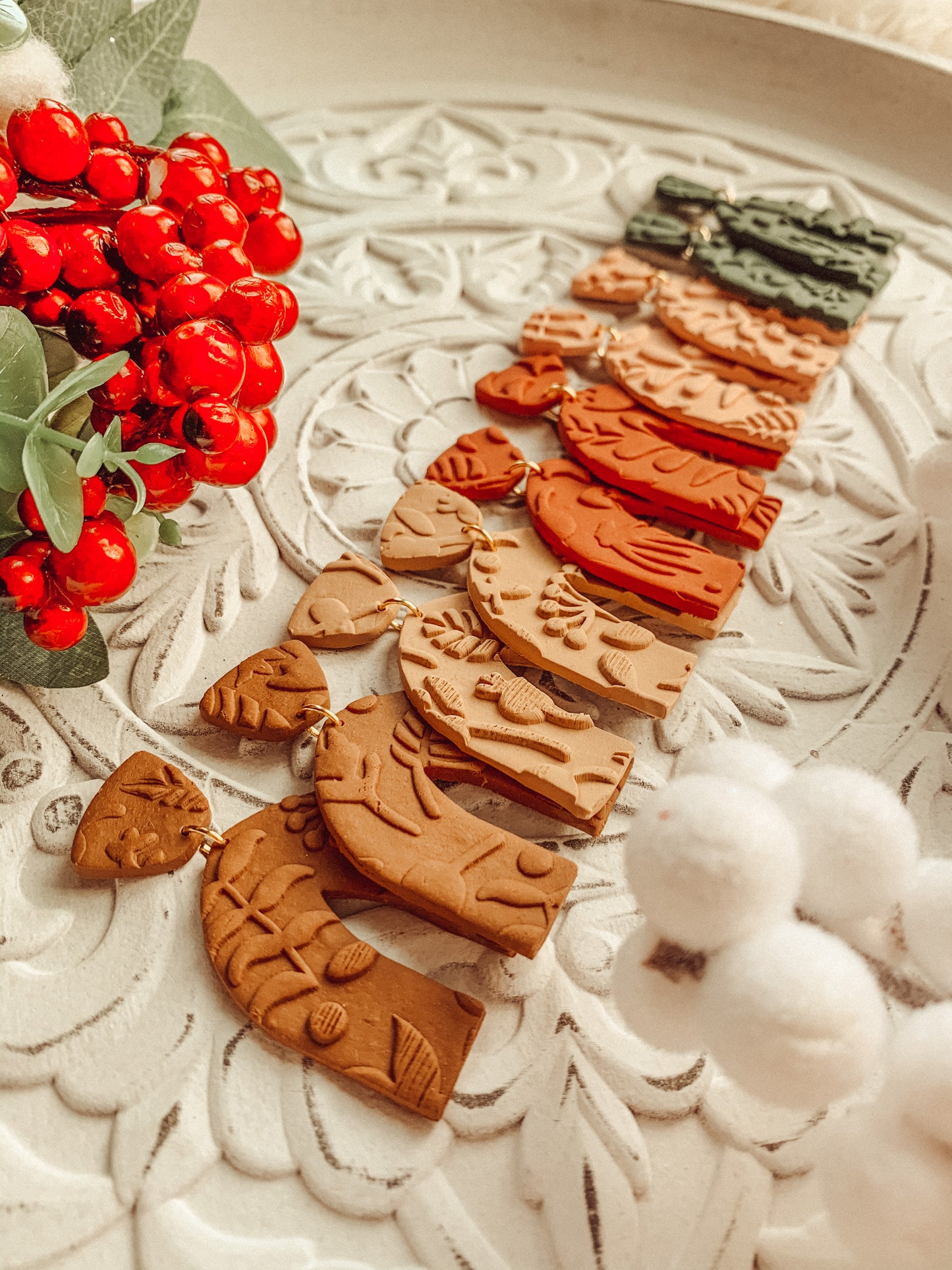 Textured Arch Dangles // Gingerbread