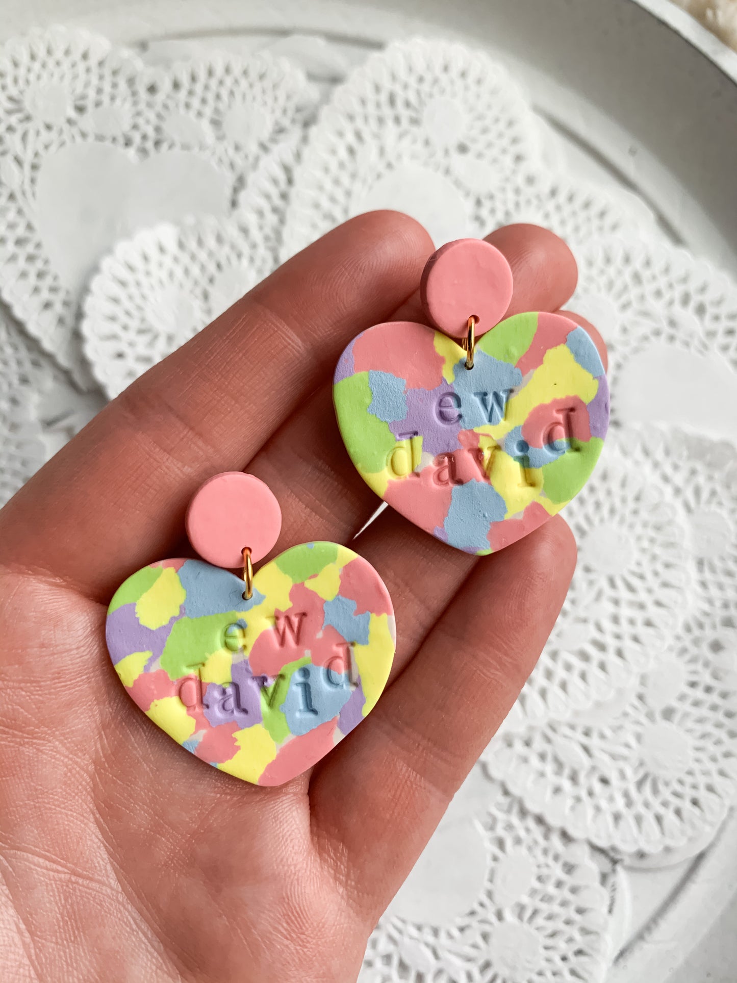 EW DAVID Heart Dangles