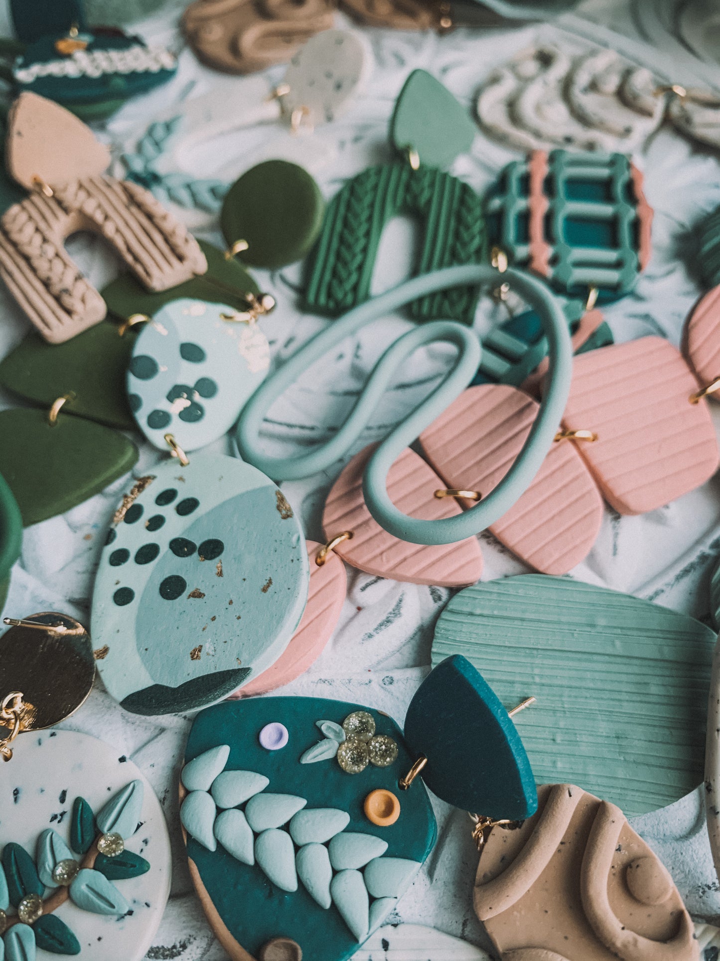 Winter Botanical Dangle Earrings