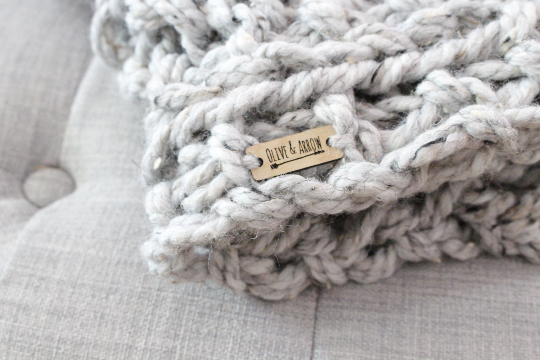 Knit Button Scarf Chunky Knitted Wrap Warmer Snood - The Kenduskeag