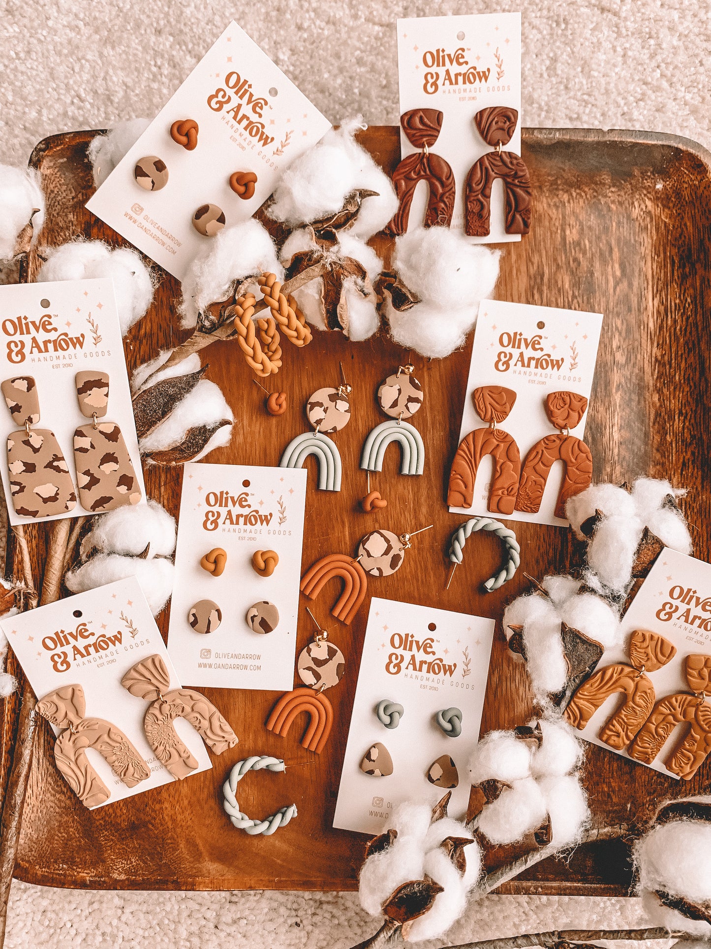 LEOPARD + RAINBOW DANGLES // Sage