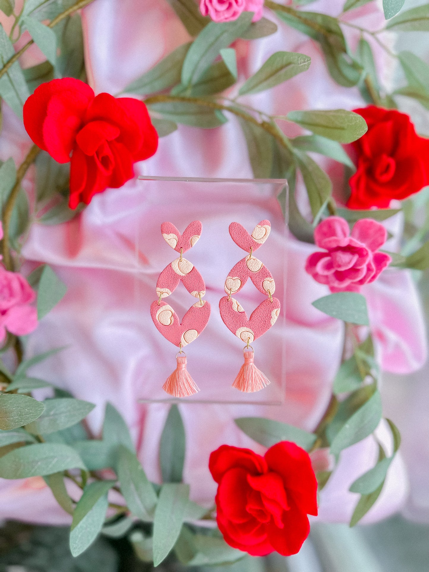 Imprint Stacked Hearts Dangles // Vday 2023