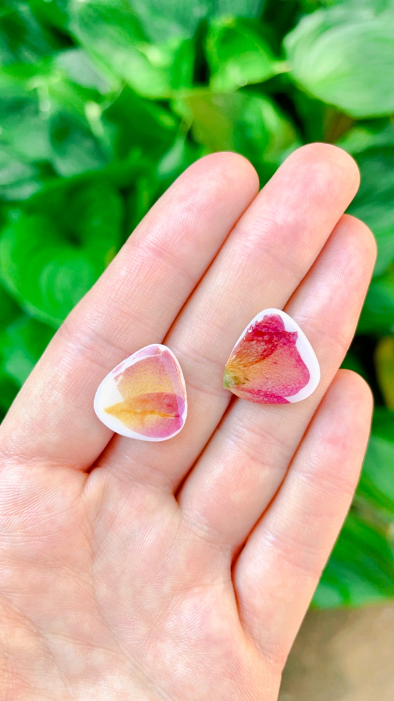 Violet Pressed Floral Studs // Spring Collection