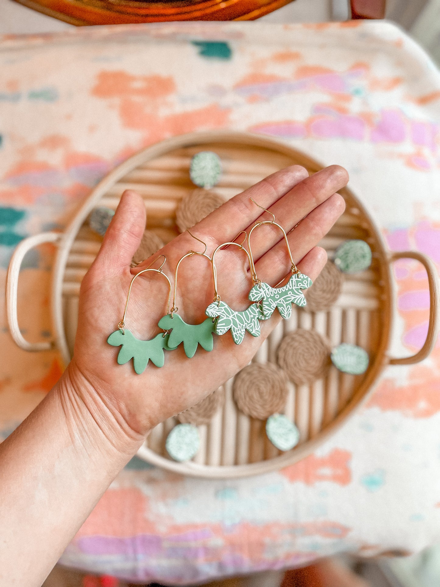 Plants Brass Arch Dangles // Summer Collection