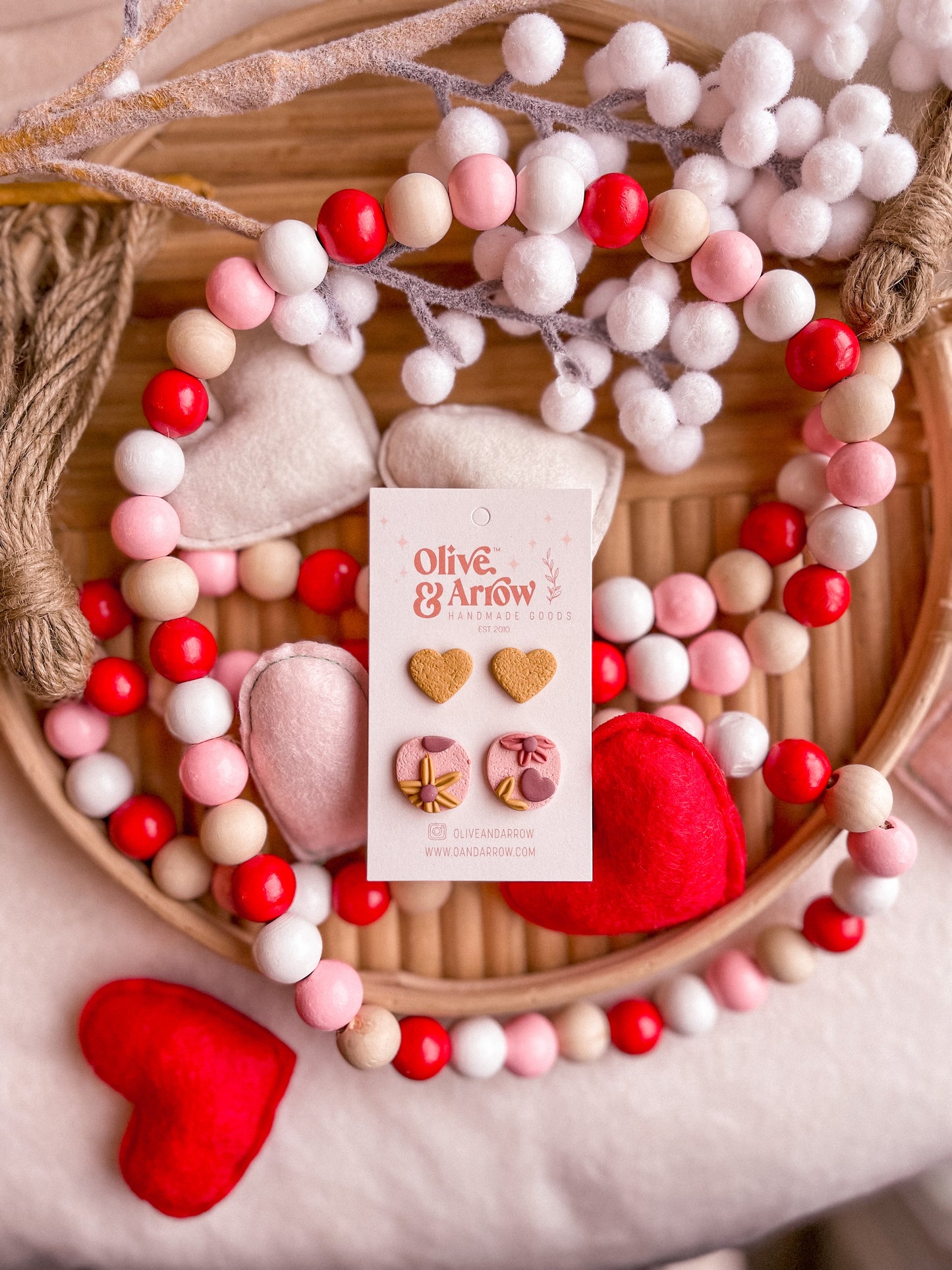 Floral Mustard + Textured Hearts Stud Pack // Valentines 2022 Collection