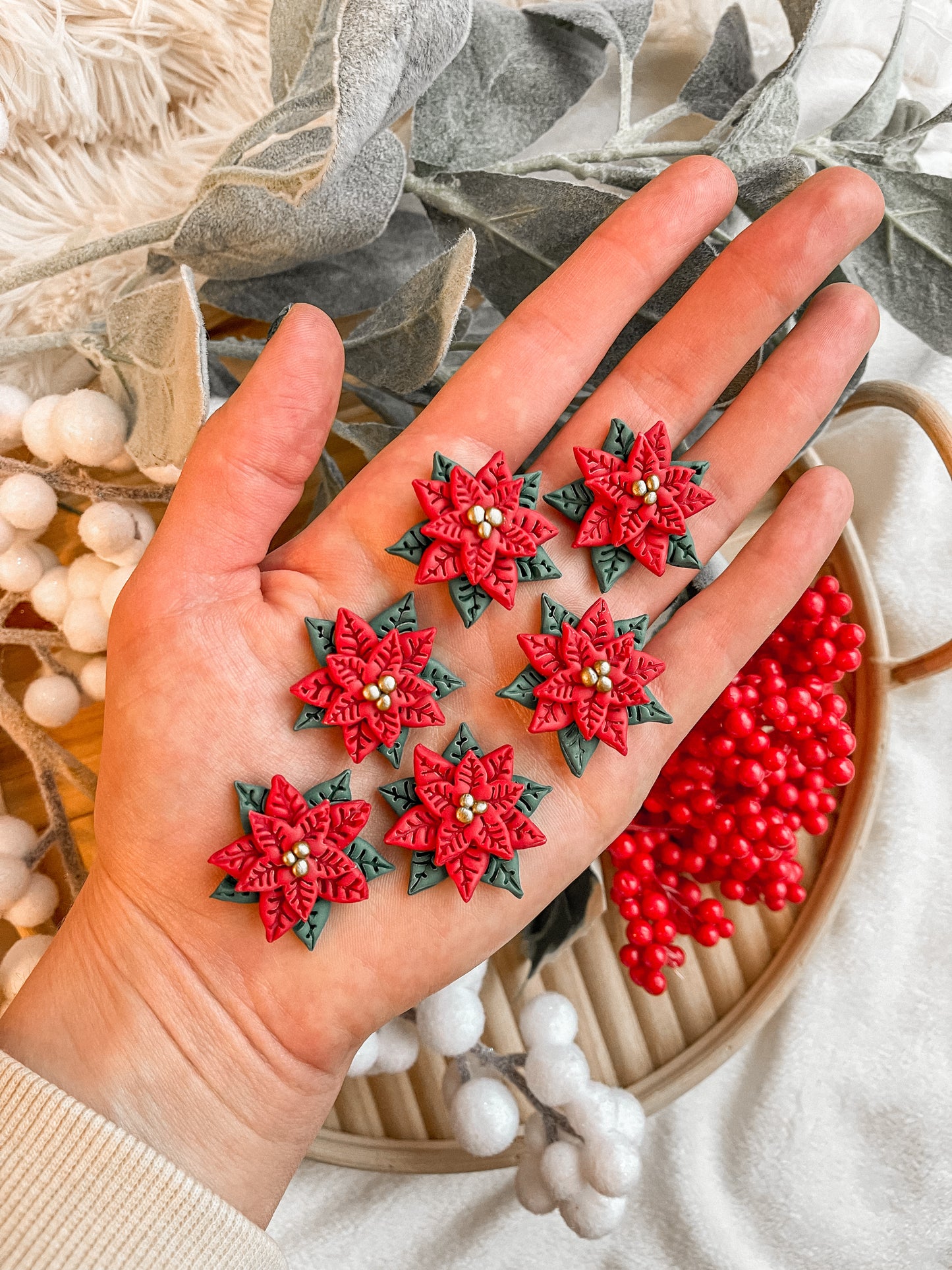 Poinsettia Hoops // Holiday Collection