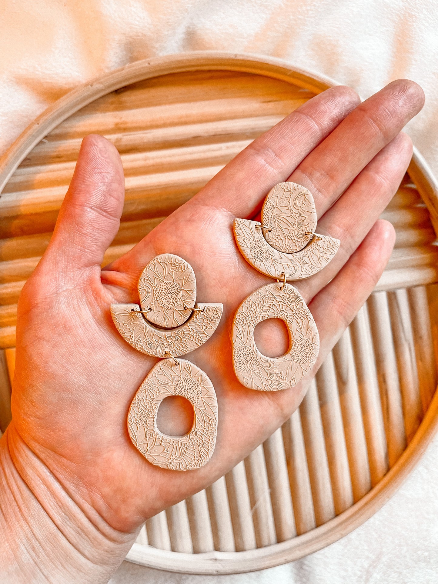 Fall Floral Textured Dangles // Fall Collection