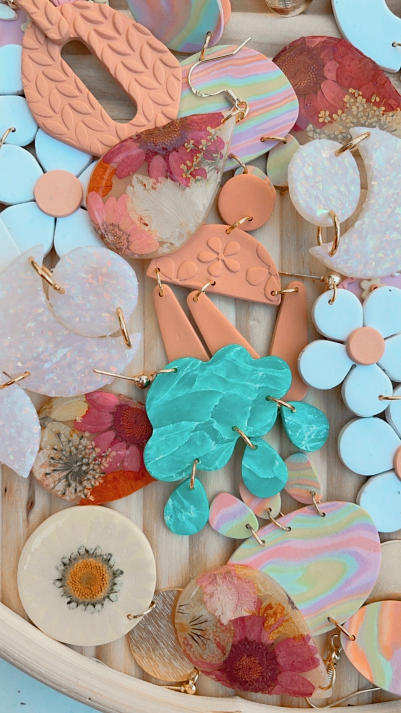 Aqua Quartz Cloud Dangles // Spring Collection