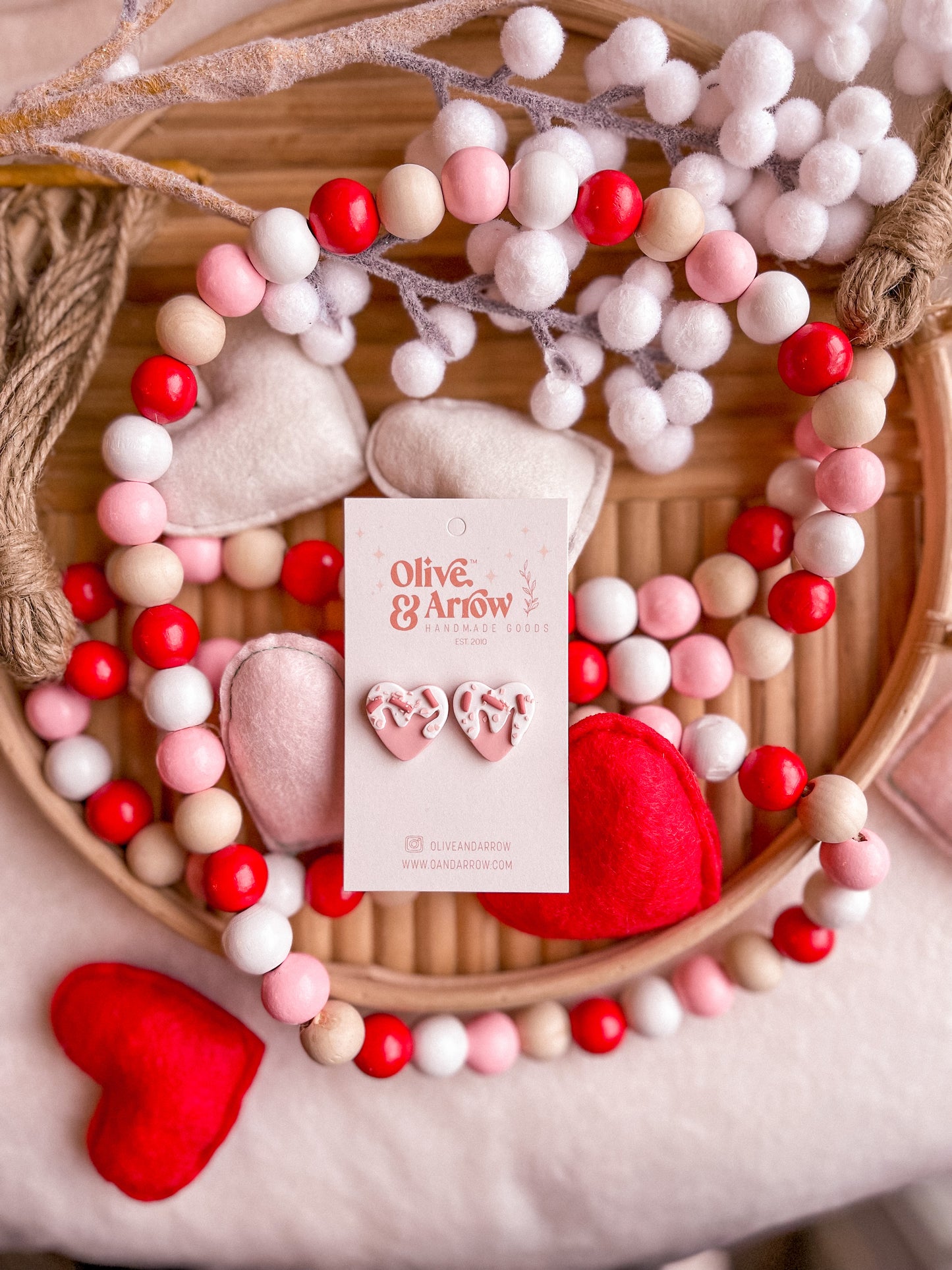 PRE-ORDER Cupcake Heart Studs // Valentines 2022 Collection
