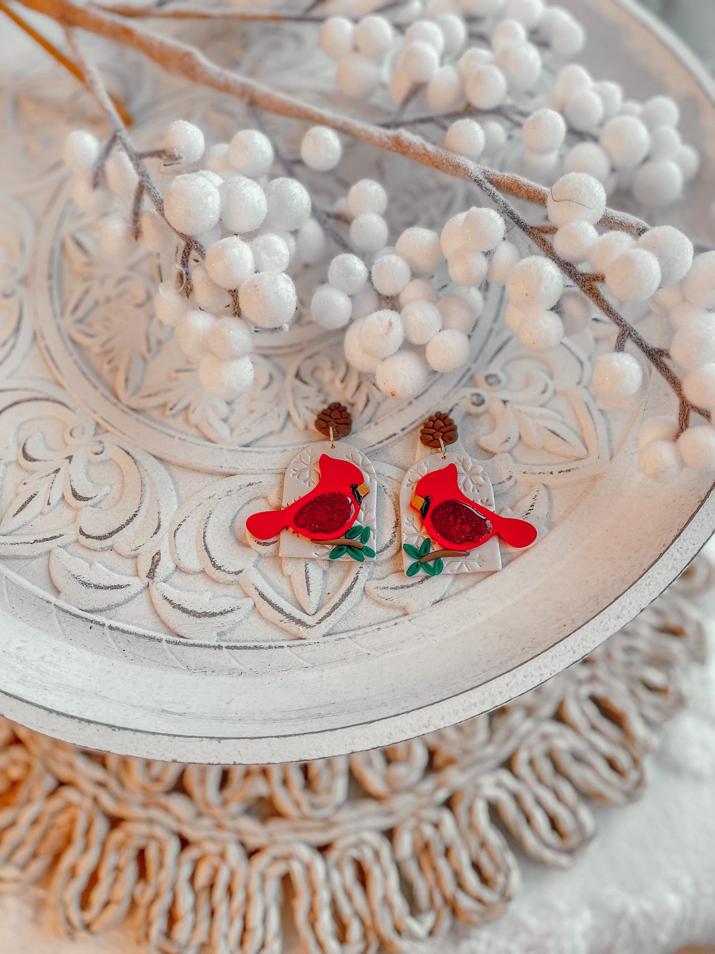 Winter Cardinals Dangles // Holiday 22