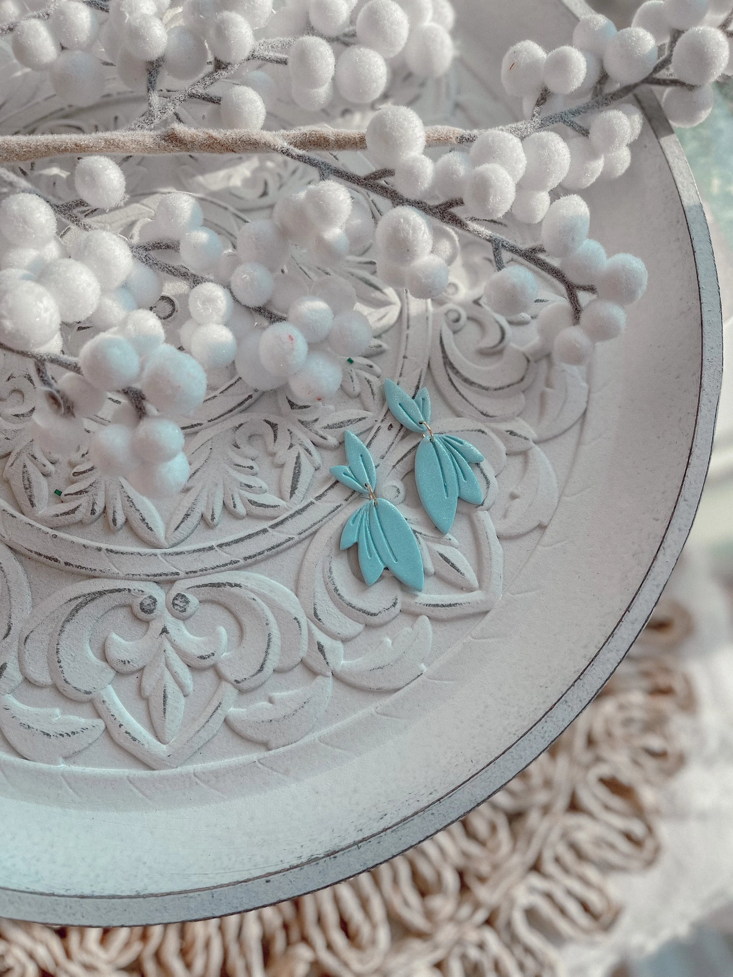 EXTRAS SALE! Winter Holographic Leave Dangles // Holiday 22