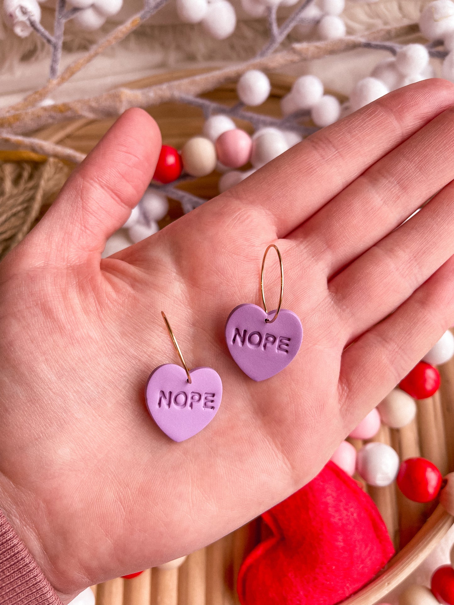 NOPE Naughty Conversation Heart Hoops // Valentines 2022 Collection