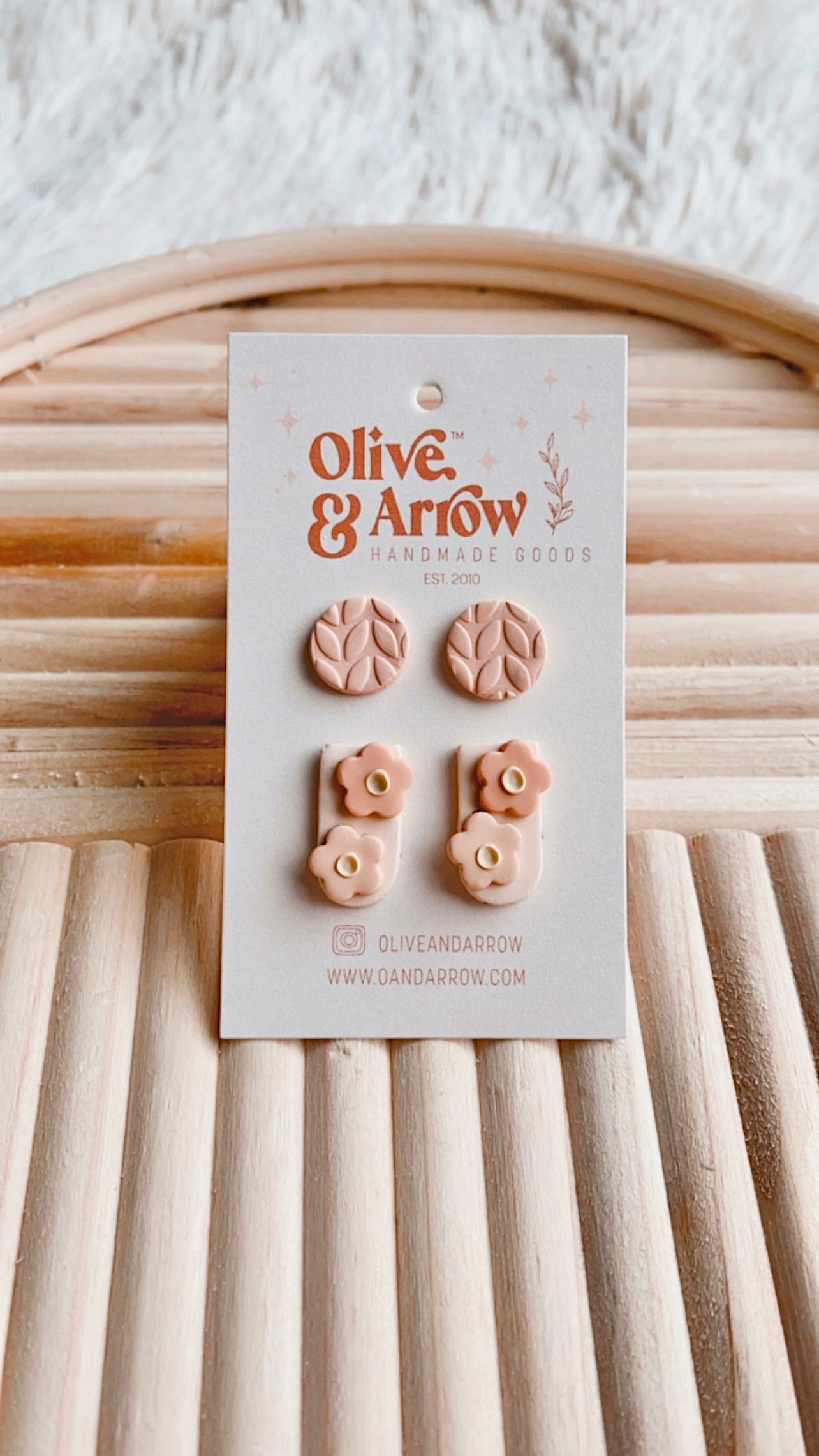 Double Peach Daisy + Coral Stud Pack // Spring Collection