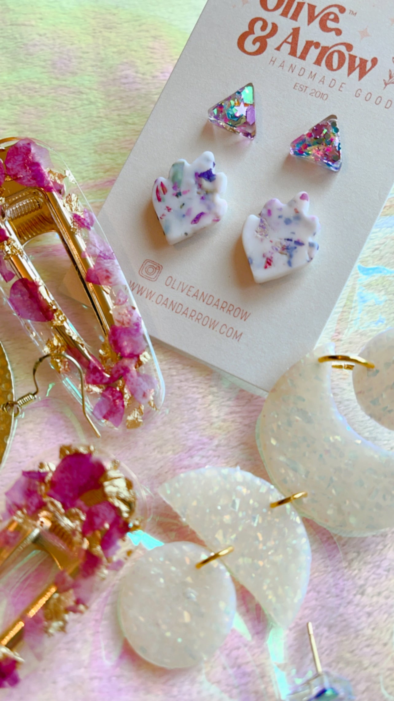 Crushed Flower + Fairy Sparkle Stud Pack // Spring Collection