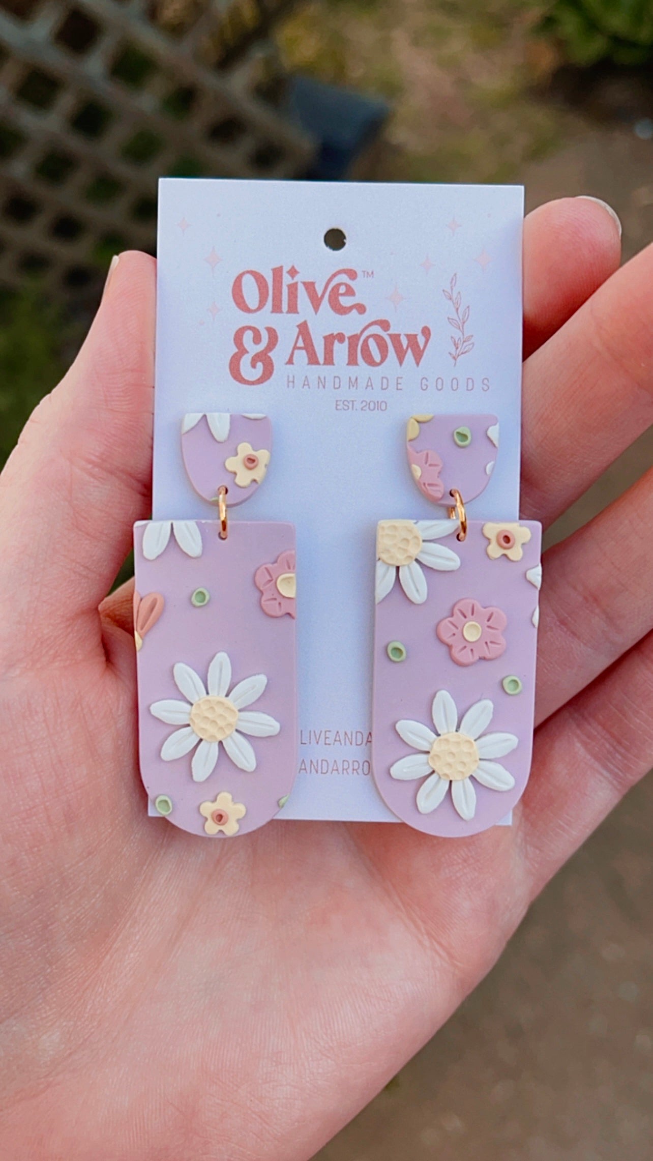Spring Floral Slab Dangles // Spring Collection