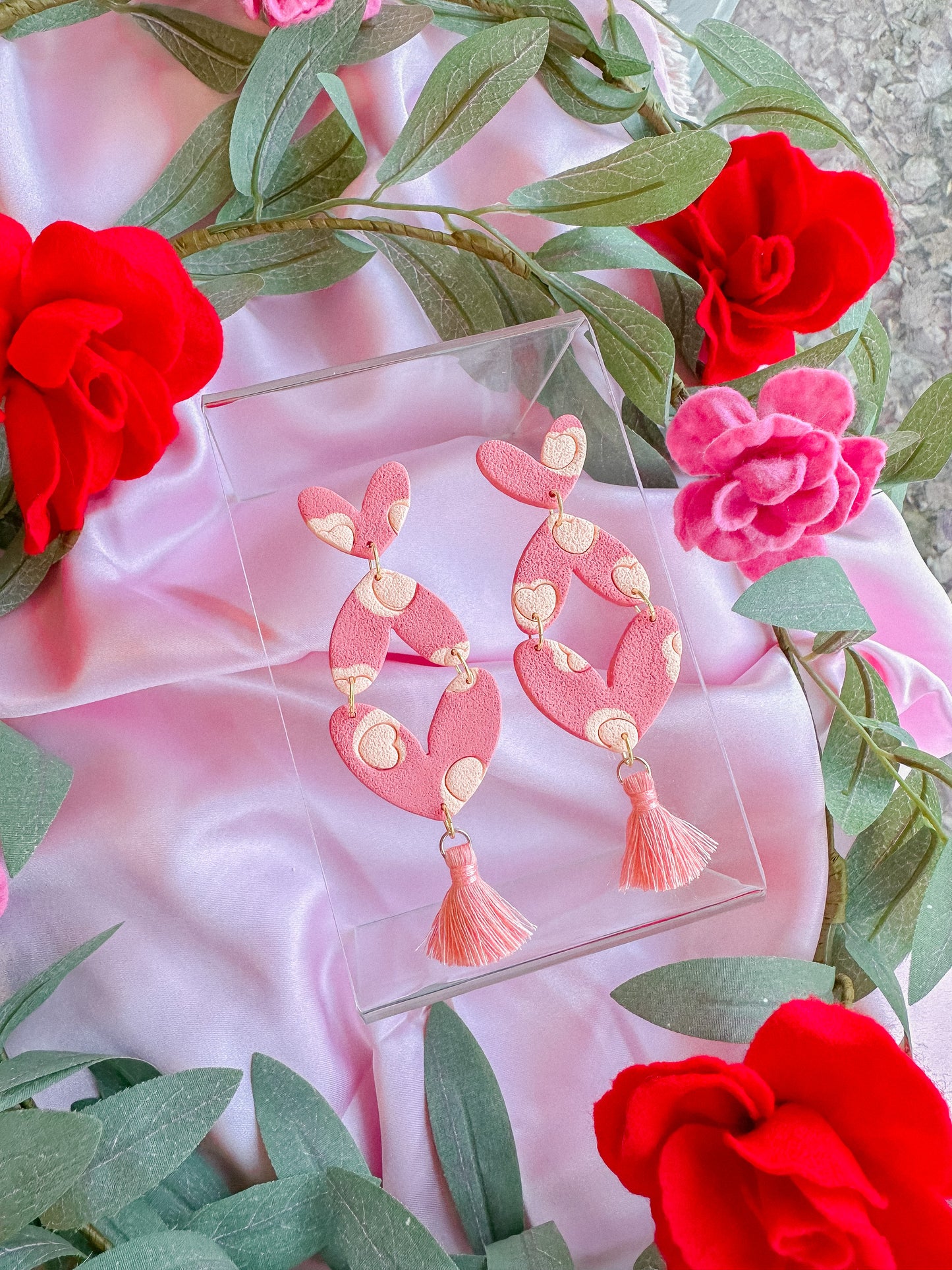 Imprint Stacked Hearts Dangles // Vday 2023