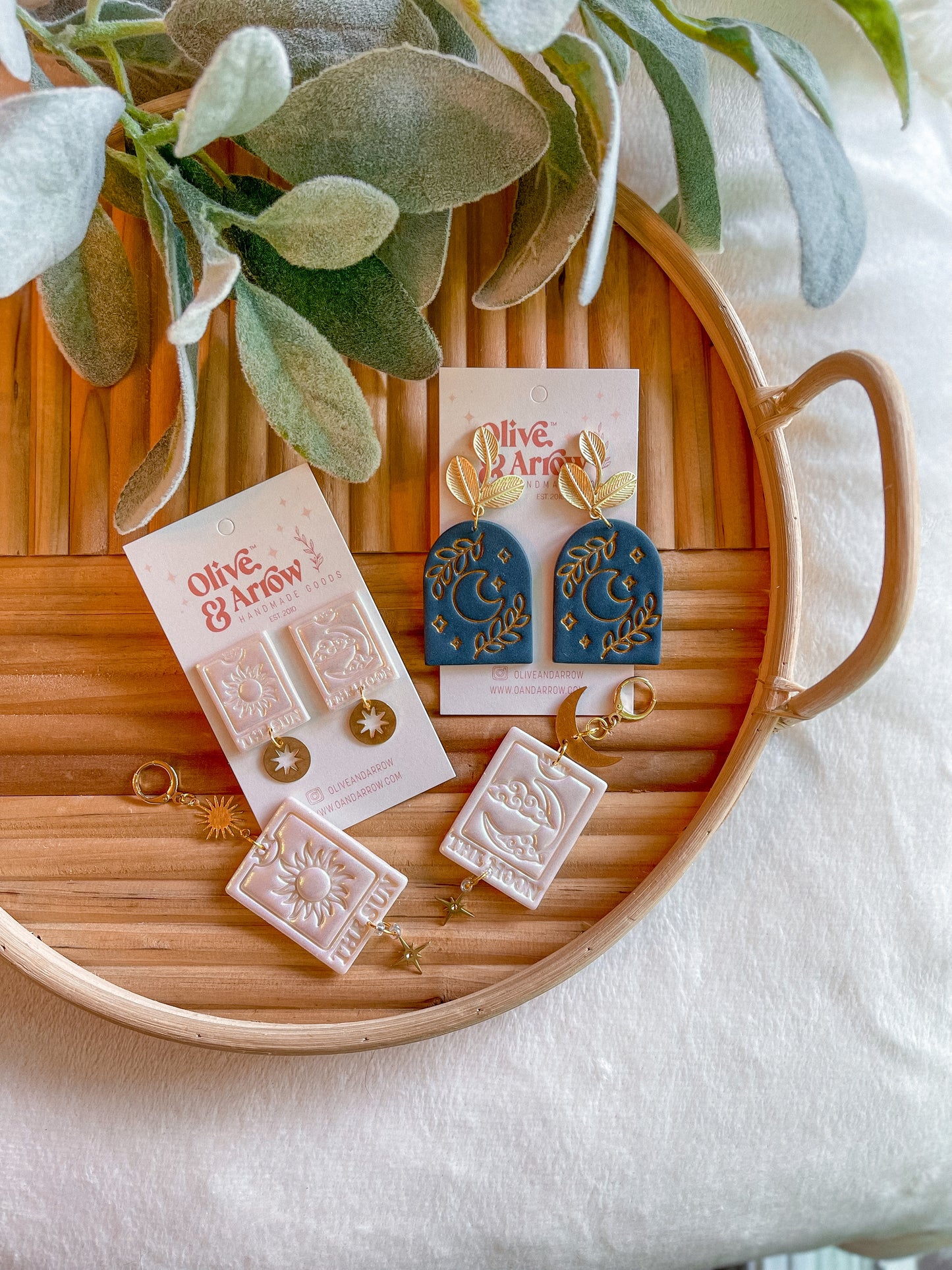 PRE-ORDER Sun + Moon Tarot Card Dangles // Jackson Collection