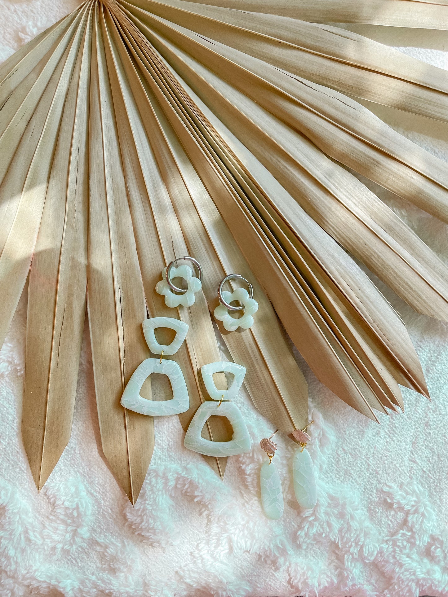 Seafoam Marble Seashell Top Drops // Summer Collection 2022