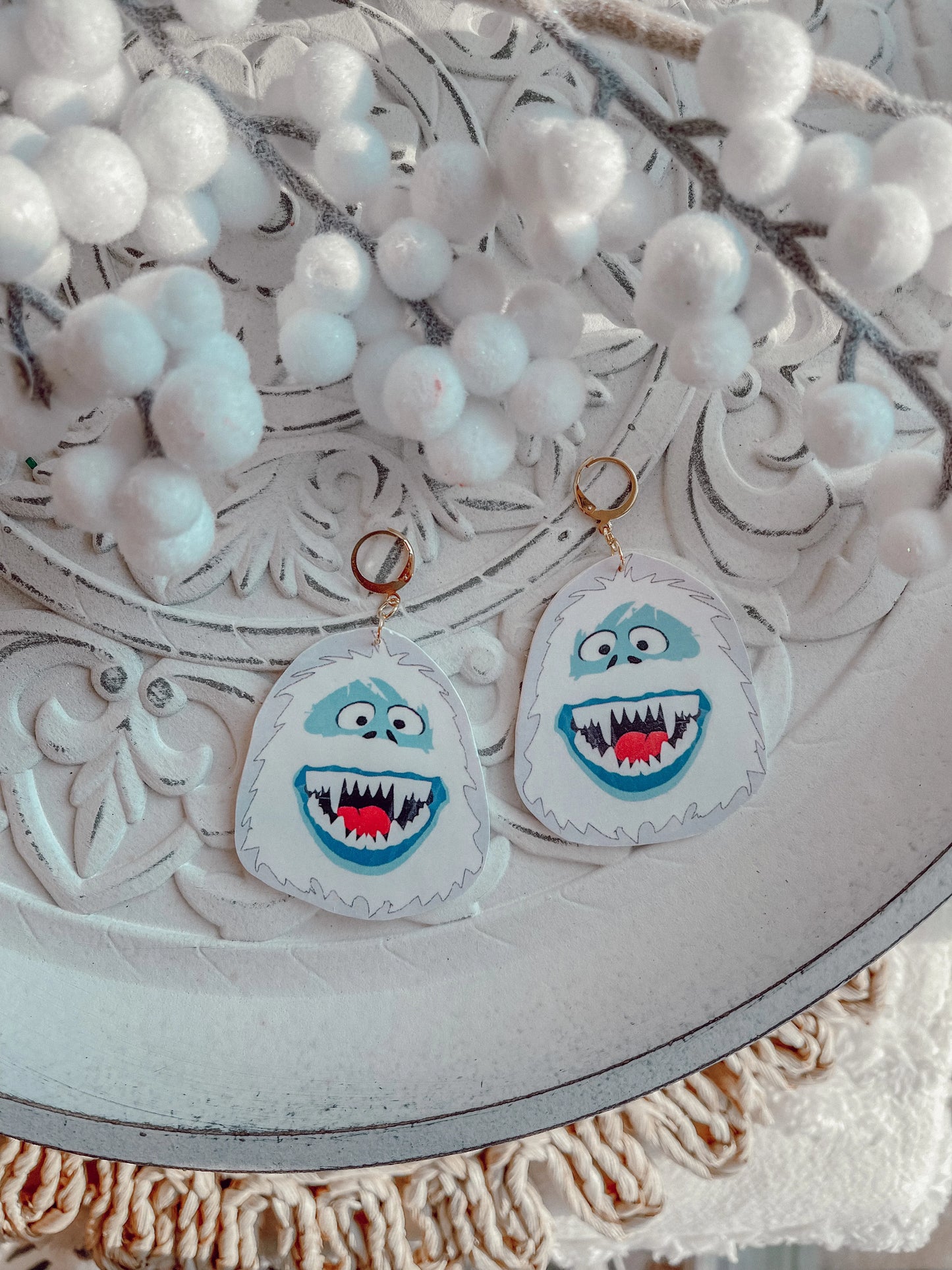 EXTRAS SALE! Abominable Snowman Dangles // Holiday 22